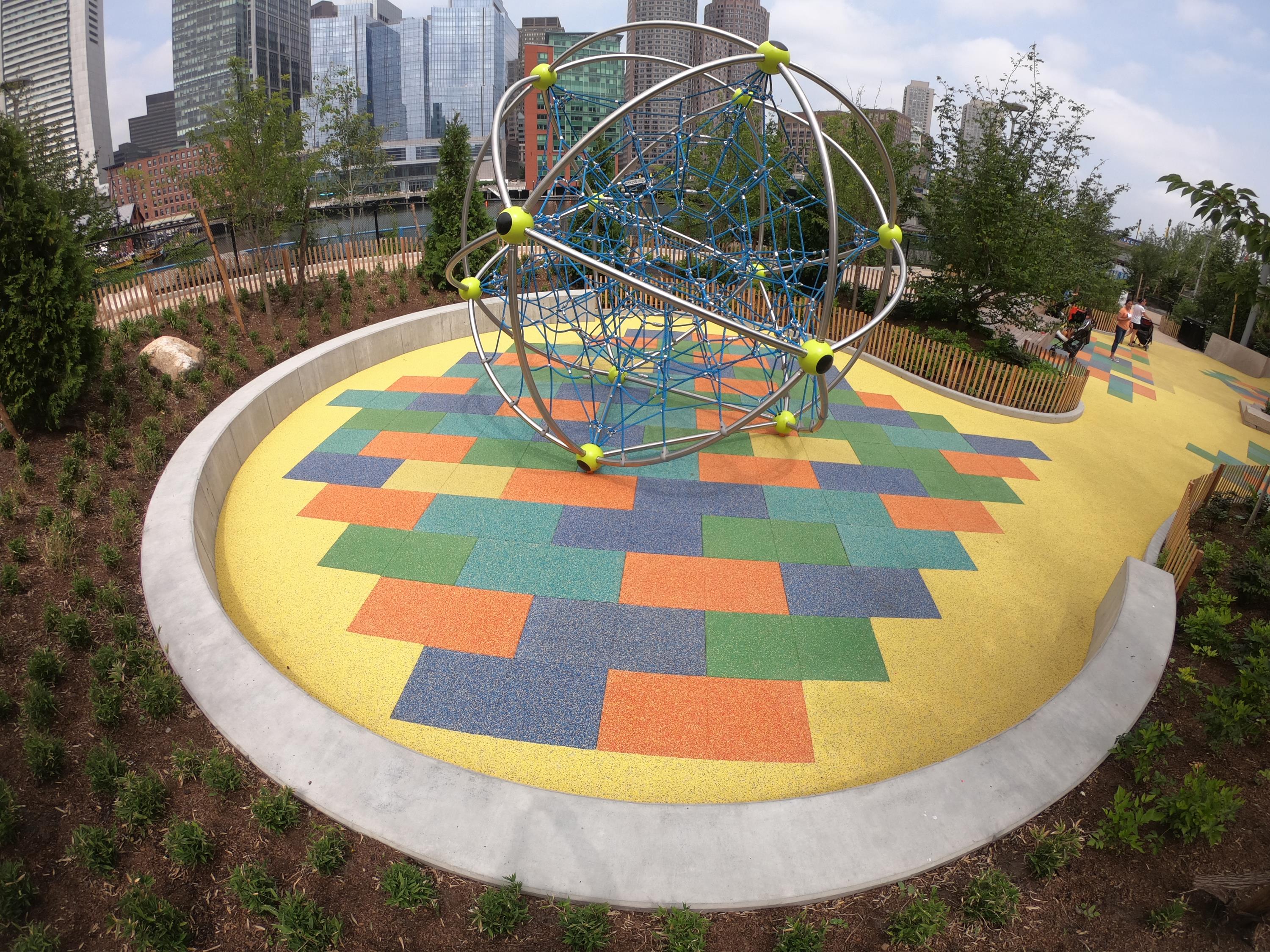 4" thick XL-Series used on this inner city park playground area