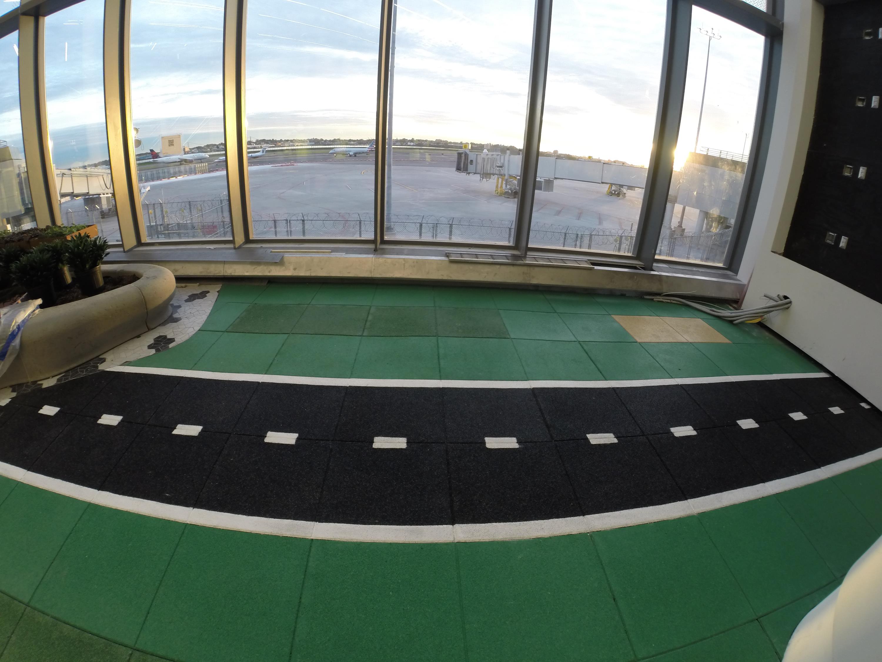Indoor Acoustical Flooring Installed at NYC Airport