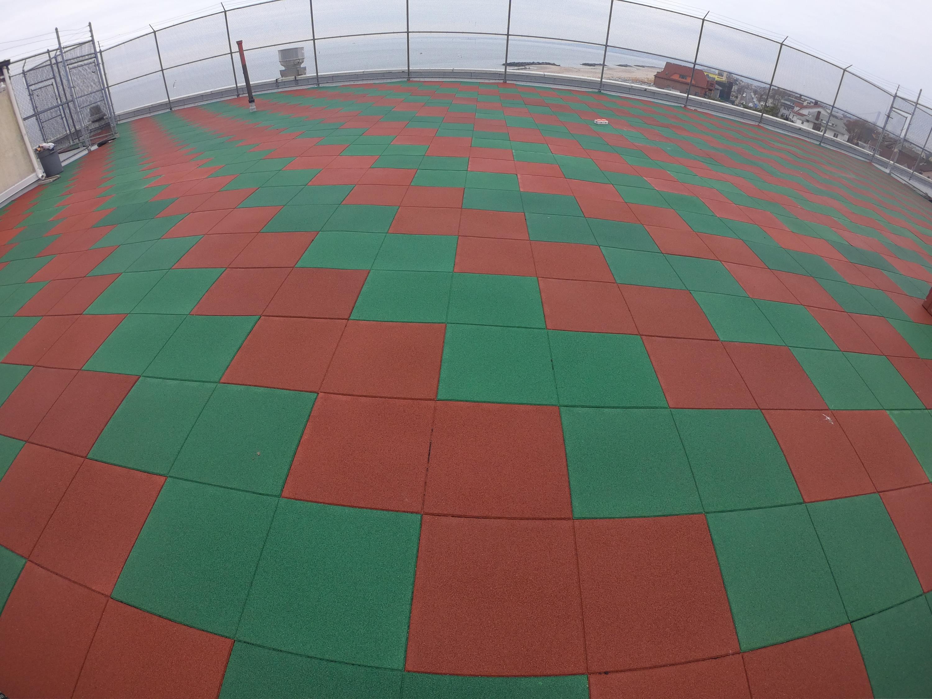 UNITY SURFACING at PAL School Rooftop Playground Tiles f