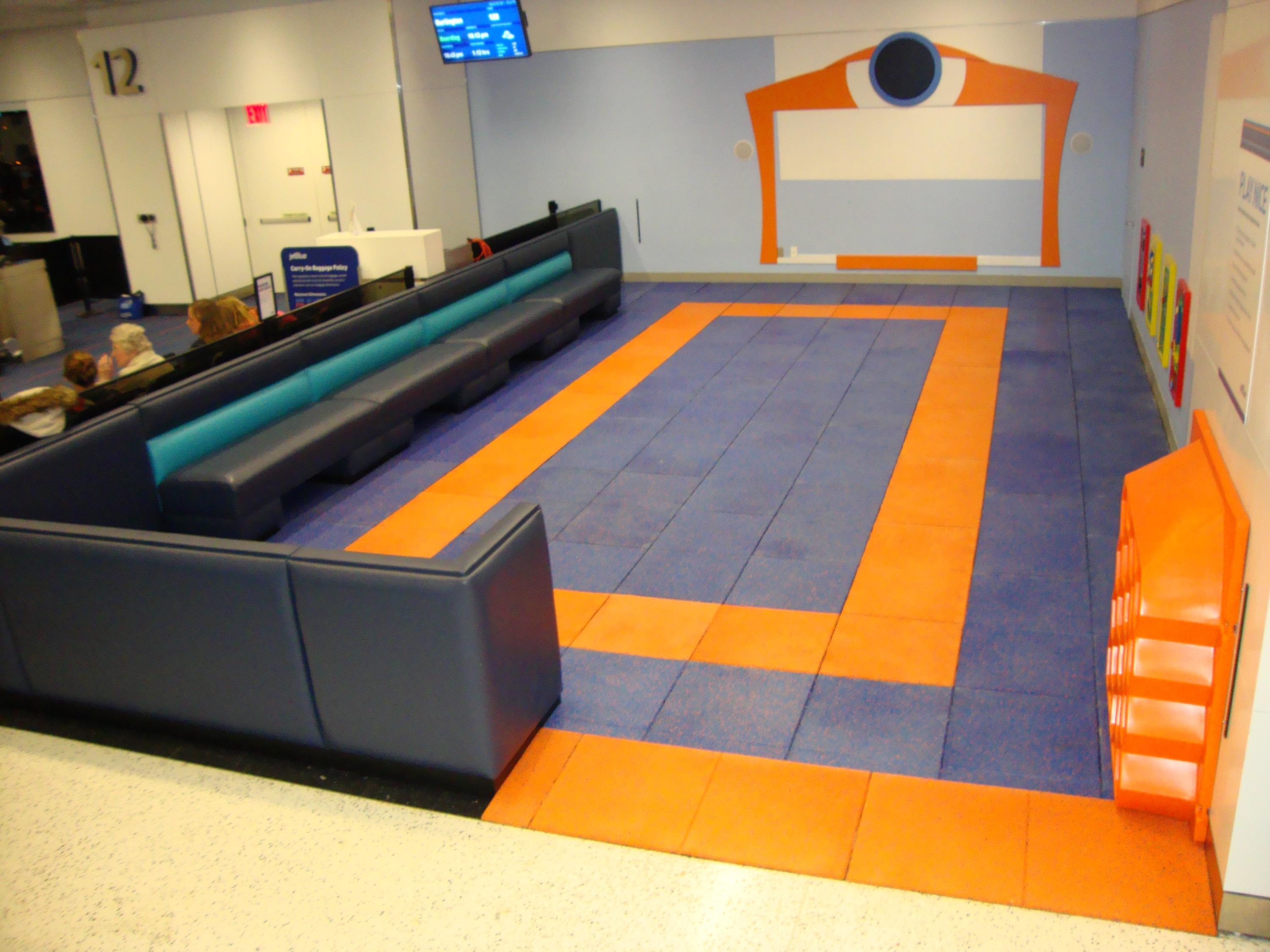 Indoor Airport Safety Surfacing for Kids using Custom Blended Colors