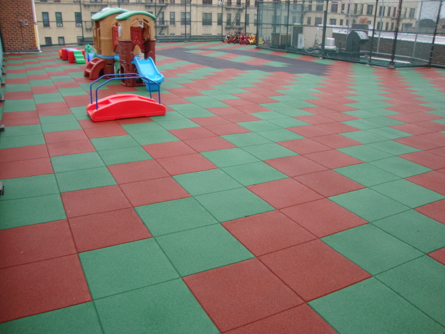 Rooftop Playground Project using Interlocking Rubber Tiles Rooftop Playground Project for Private School