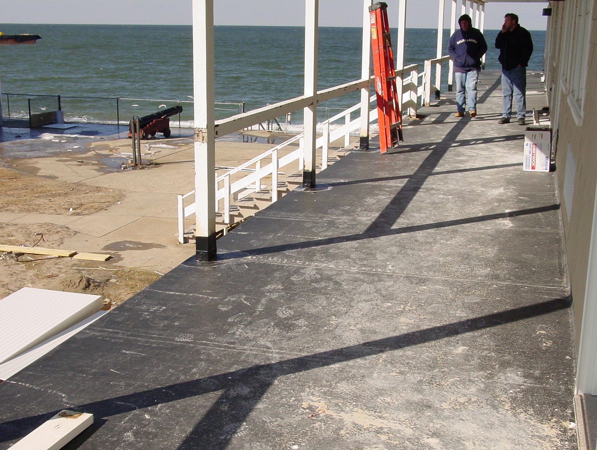 Walkway Tile System Leading To The Ocean a