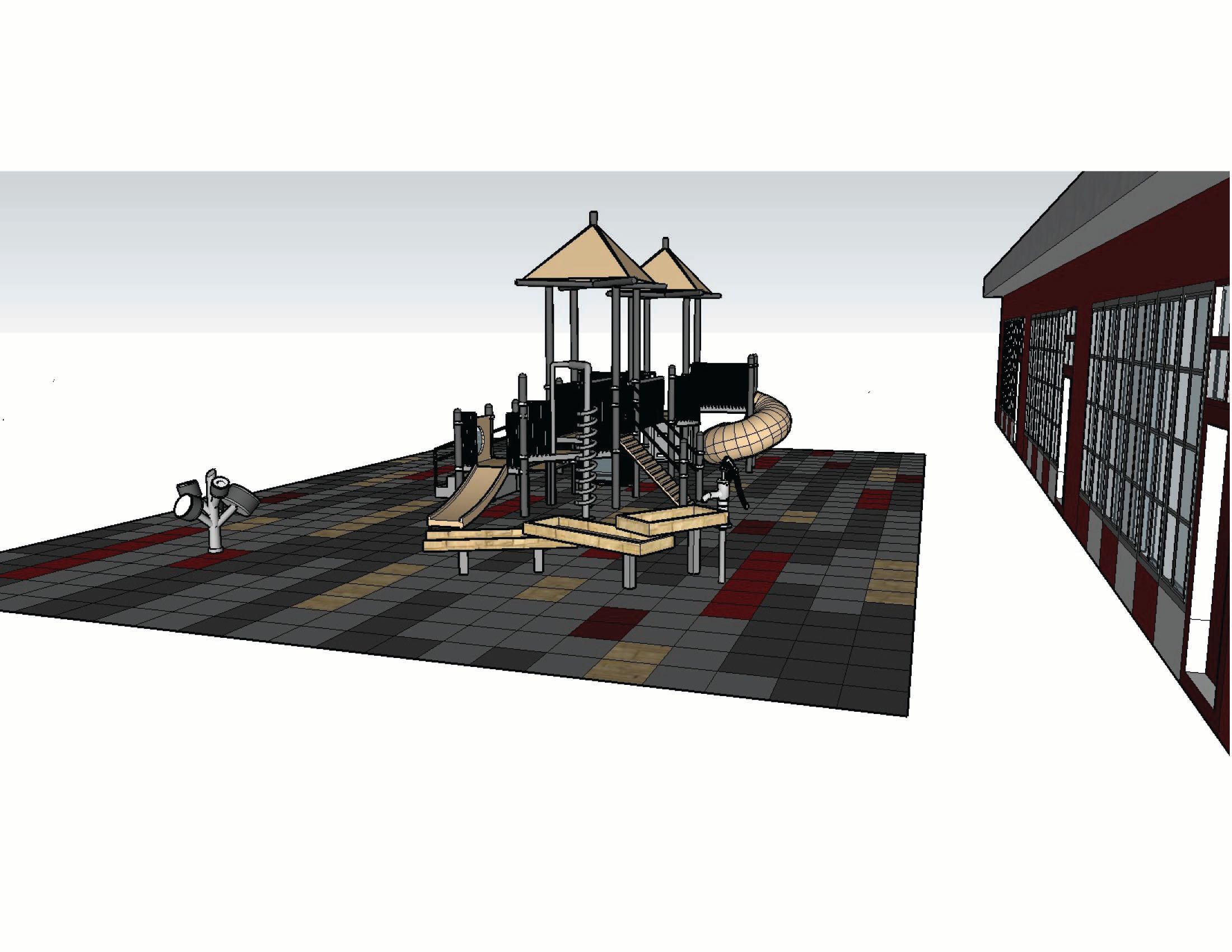 UNITY = Playground Tile Design with Play Structure inserted