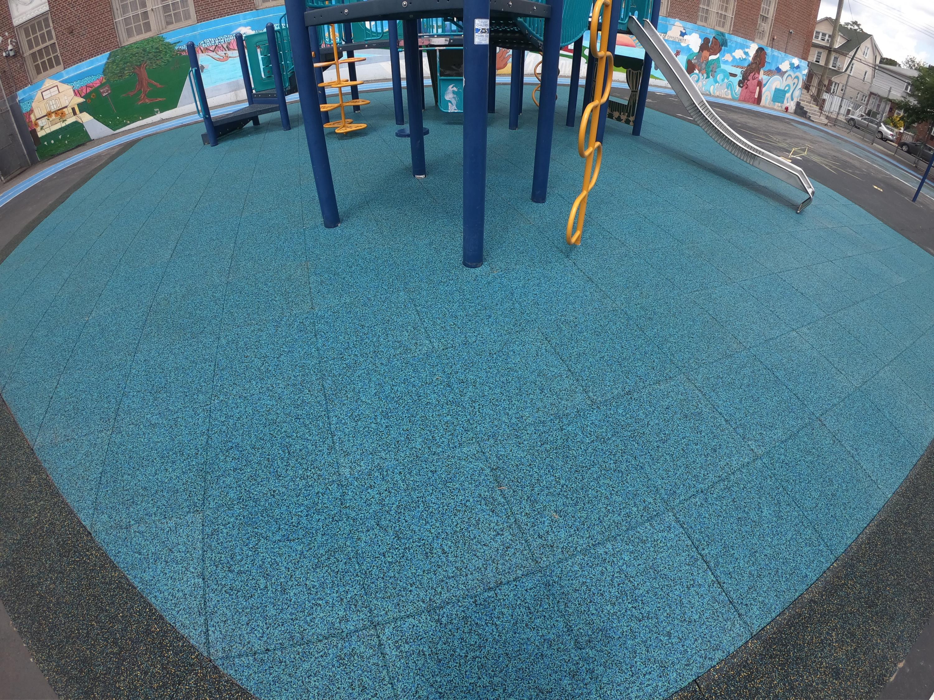 UNITY Surfacing - School Playground Area using Custom Blended TPV Tiles