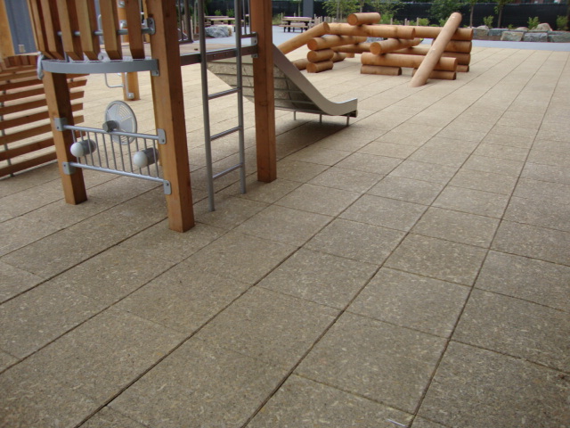 Interlocking Playground Tiles on NYC School to Create a Soft Surface School Playground Surfacing using Unity Brand of Play Tiles