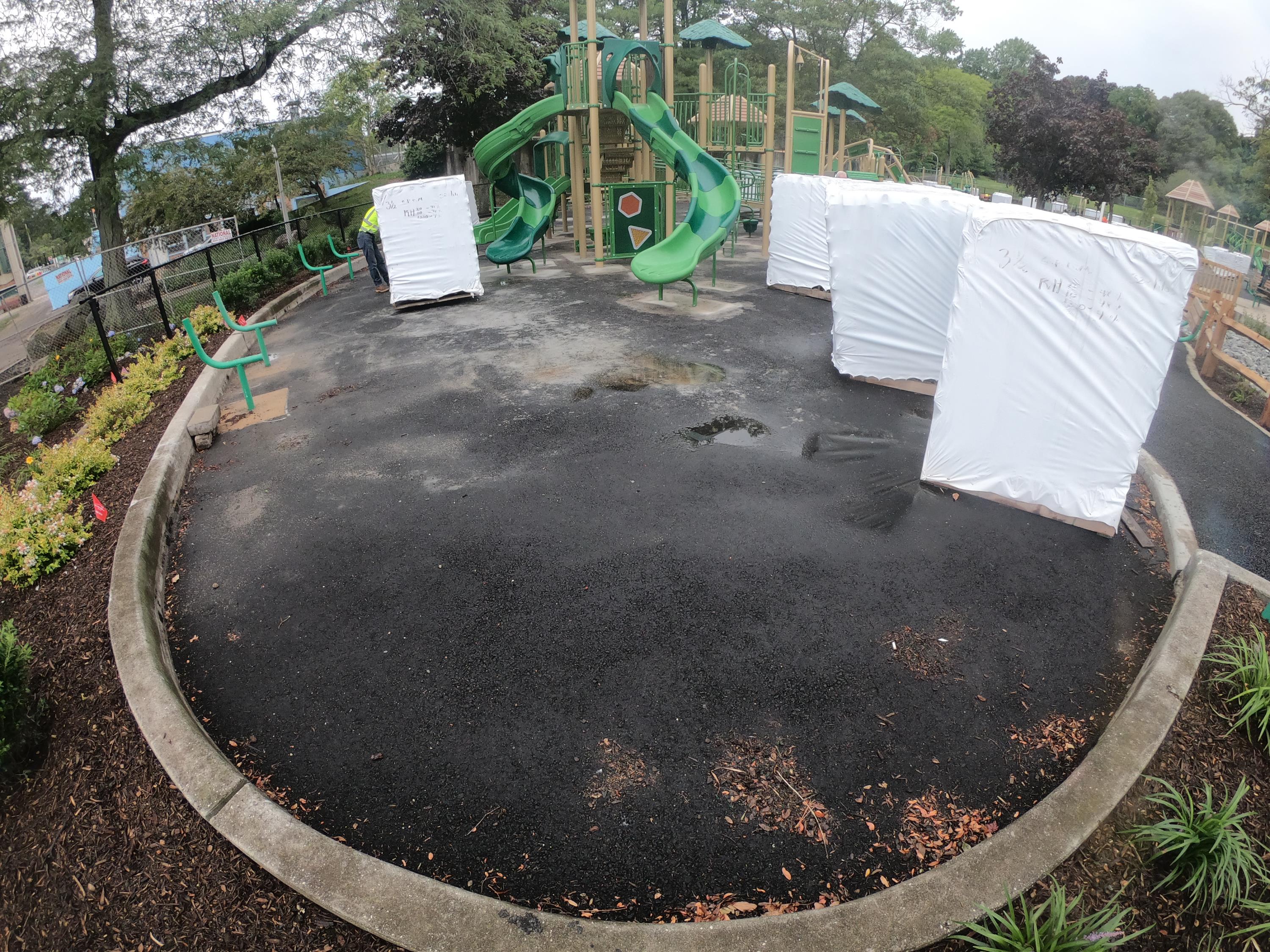 County Park Playground = Using TPV Top Tiles w50% Blue 45% Green 5% Black a