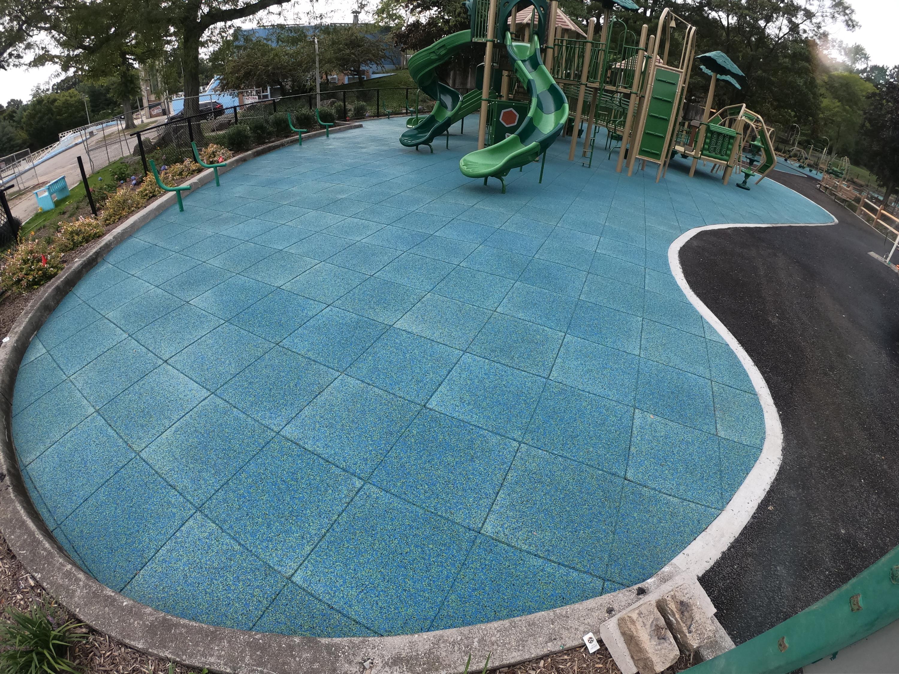 County Park Playground = Using TPV Top Tiles w50% Blue 45% Green 5% Black b