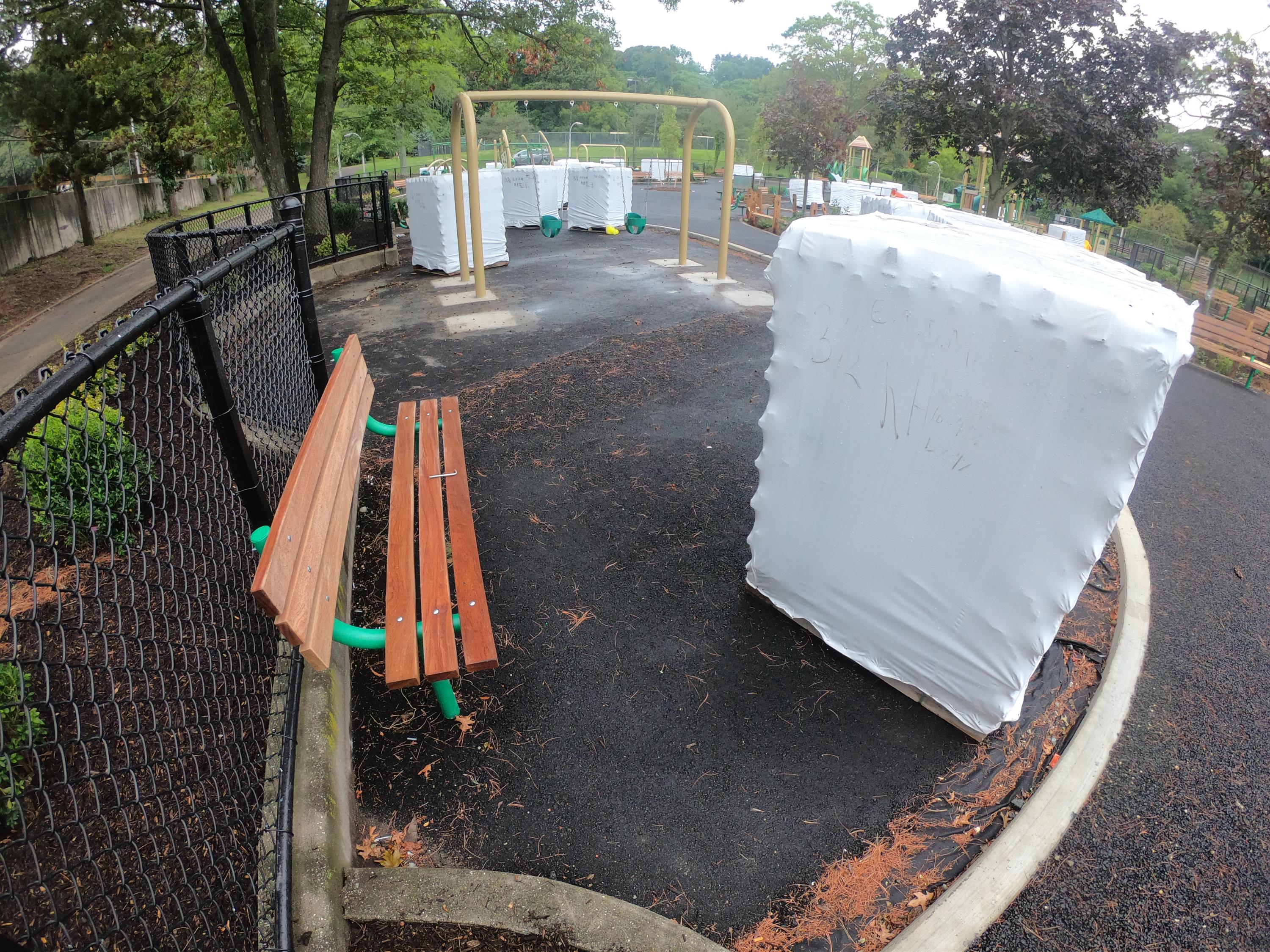 County Park Playground = Using TPV Top Tiles w50% Blue 45% Green 5% Black e