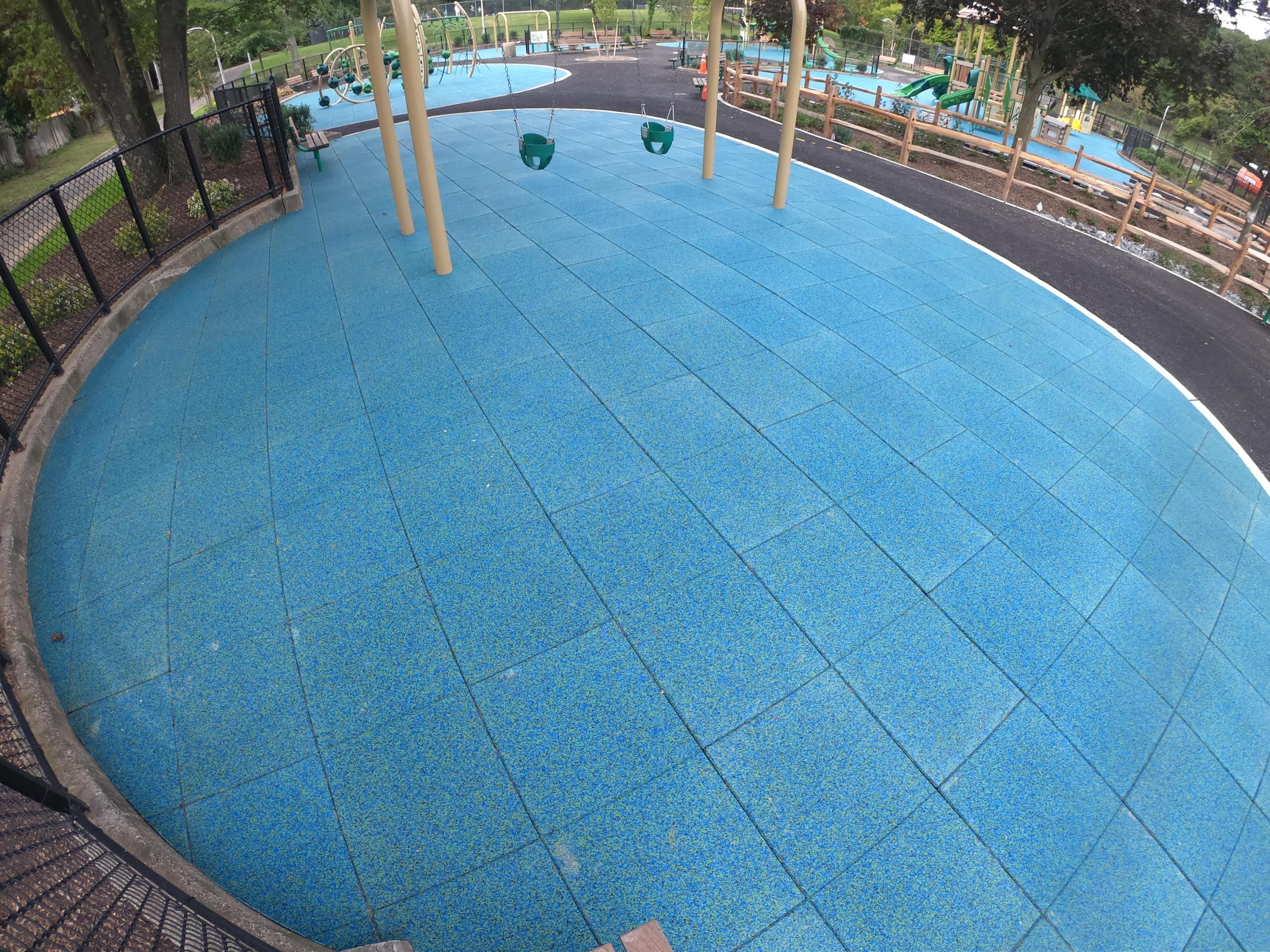County Park Playground = Using TPV Top Tiles w50% Blue 45% Green 5% Black f