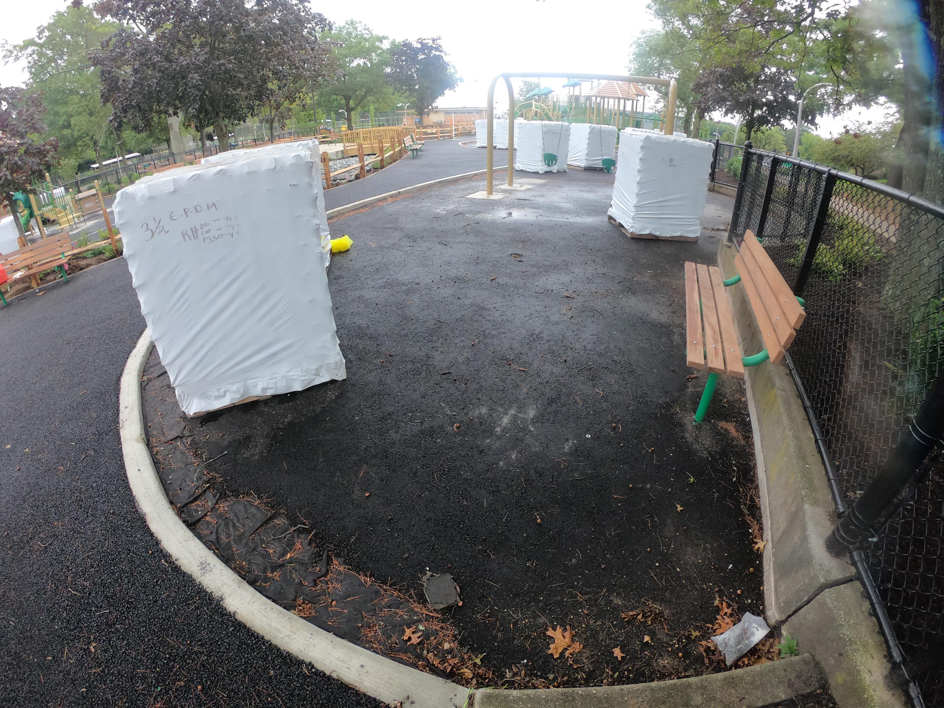 County Park Playground = Using TPV Top Tiles w50% Blue 45% Green 5% Black g