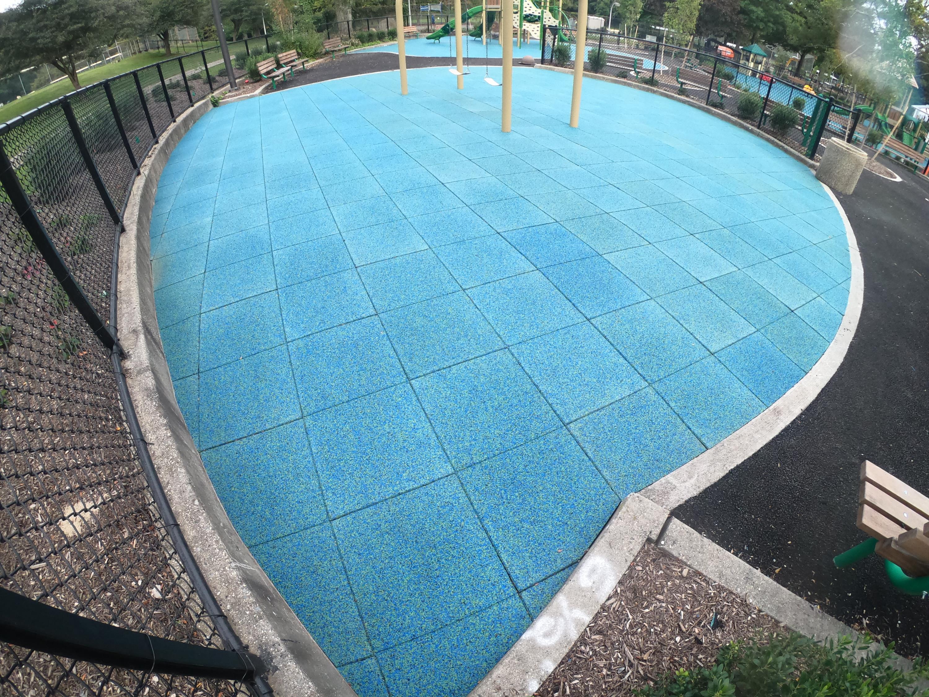 County Park Playground = Using TPV Top Tiles w50% Blue 45% Green 5% Black n