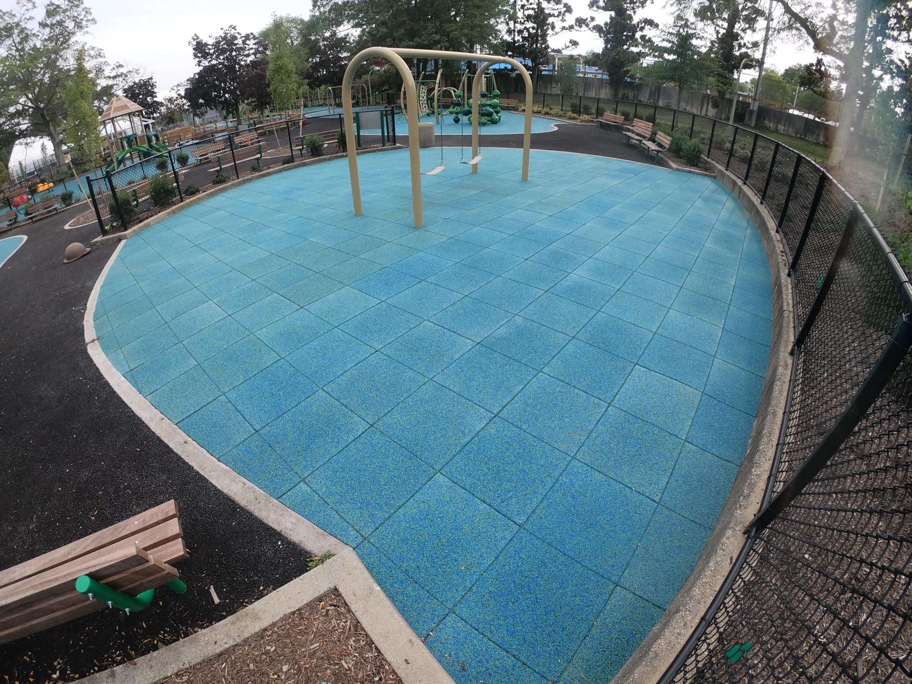 County Park Playground = Using TPV Top Tiles w50% Blue 45% Green 5% Black p