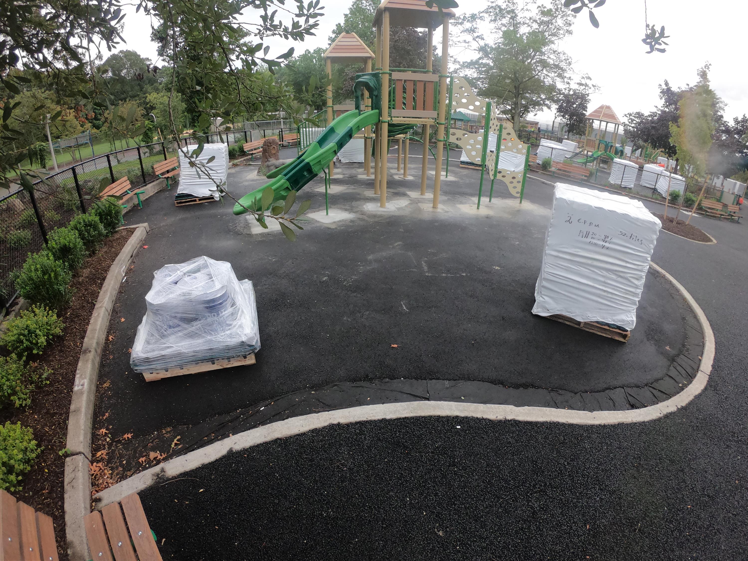 County Park Playground = Using TPV Top Tiles w50% Blue 45% Green 5% Black q