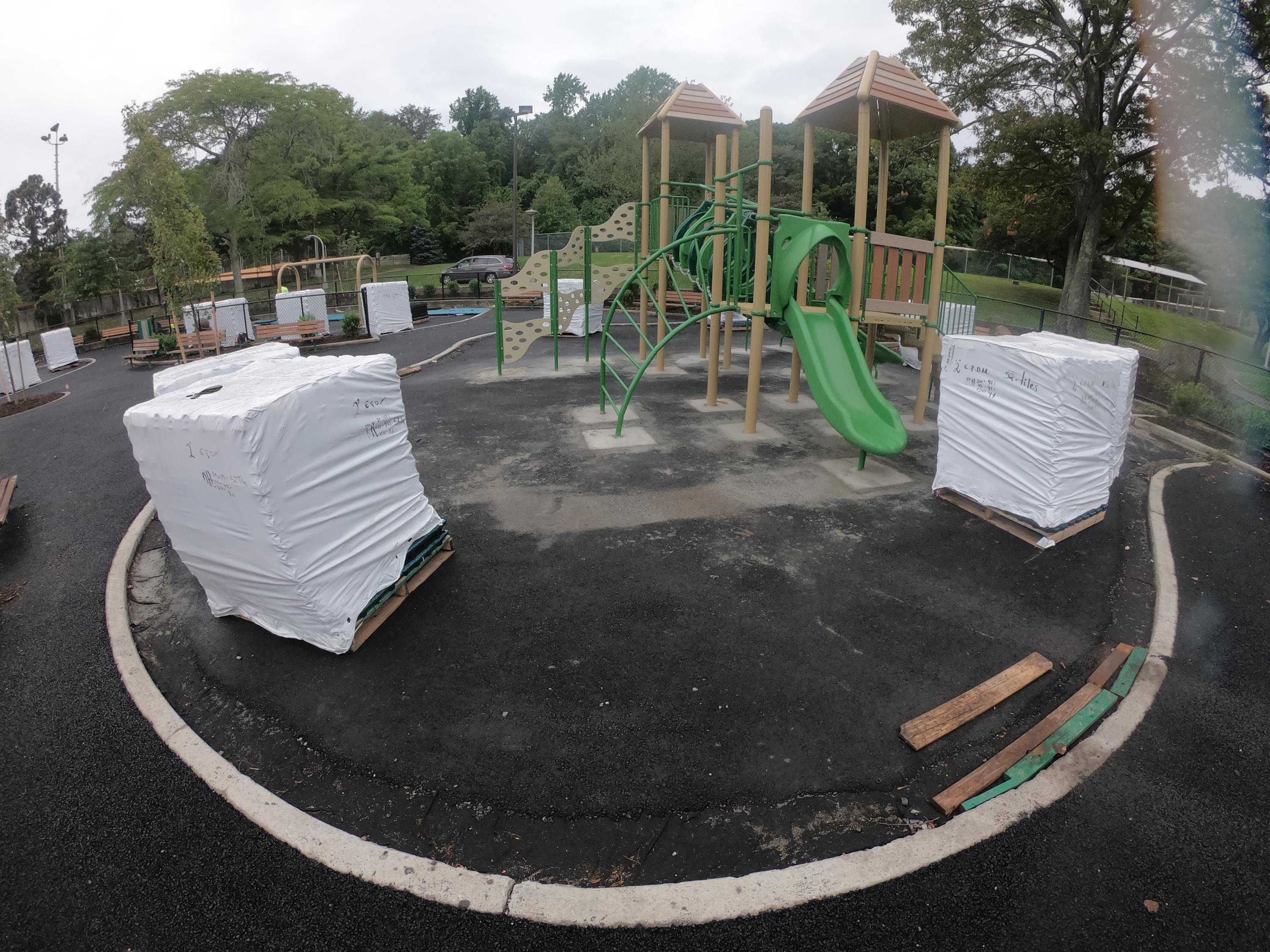 County Park Playground = Using TPV Top Tiles w50% Blue 45% Green 5% Black s