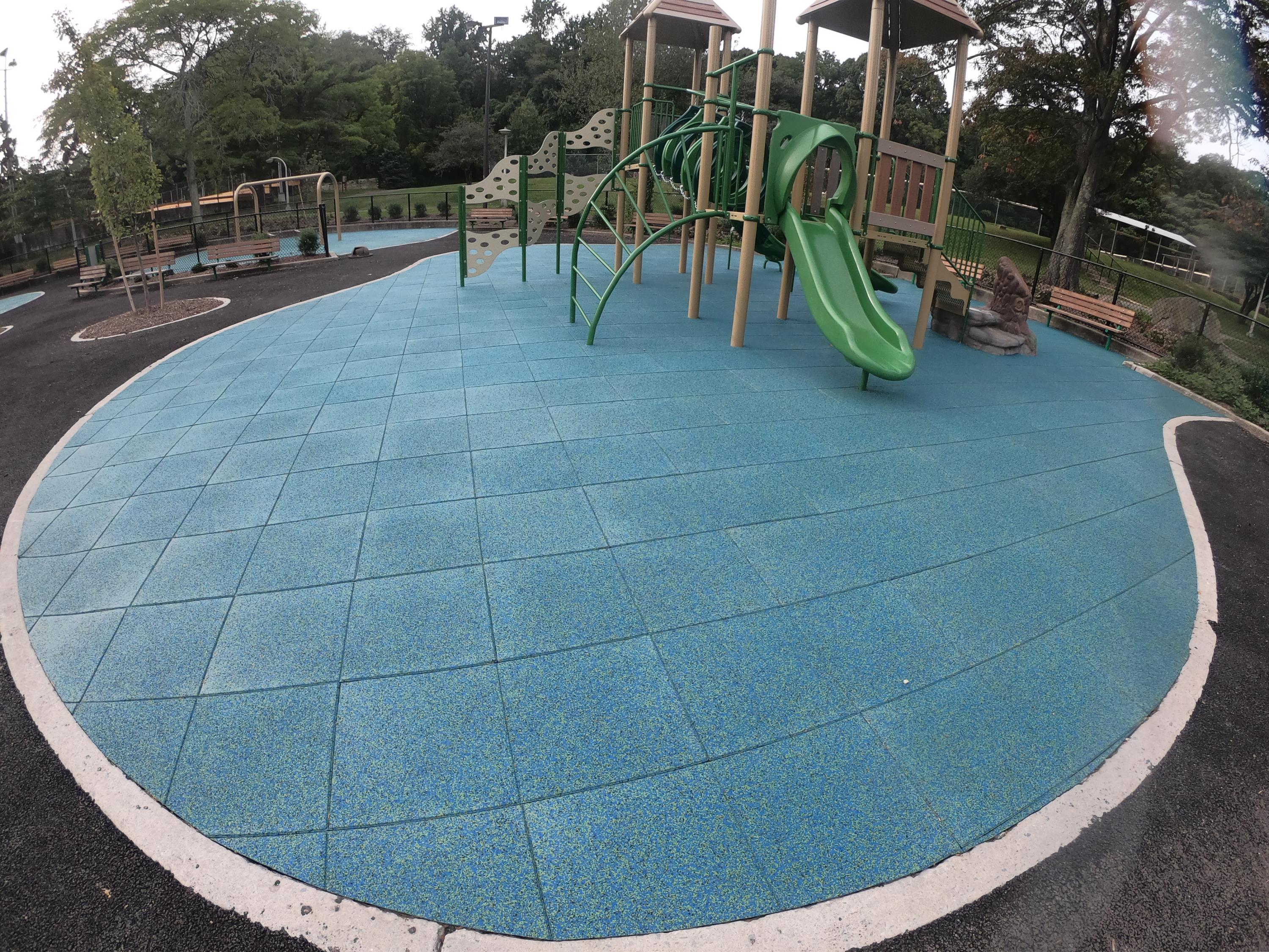 County Park Playground = Using TPV Top Tiles w50% Blue 45% Green 5% Black t