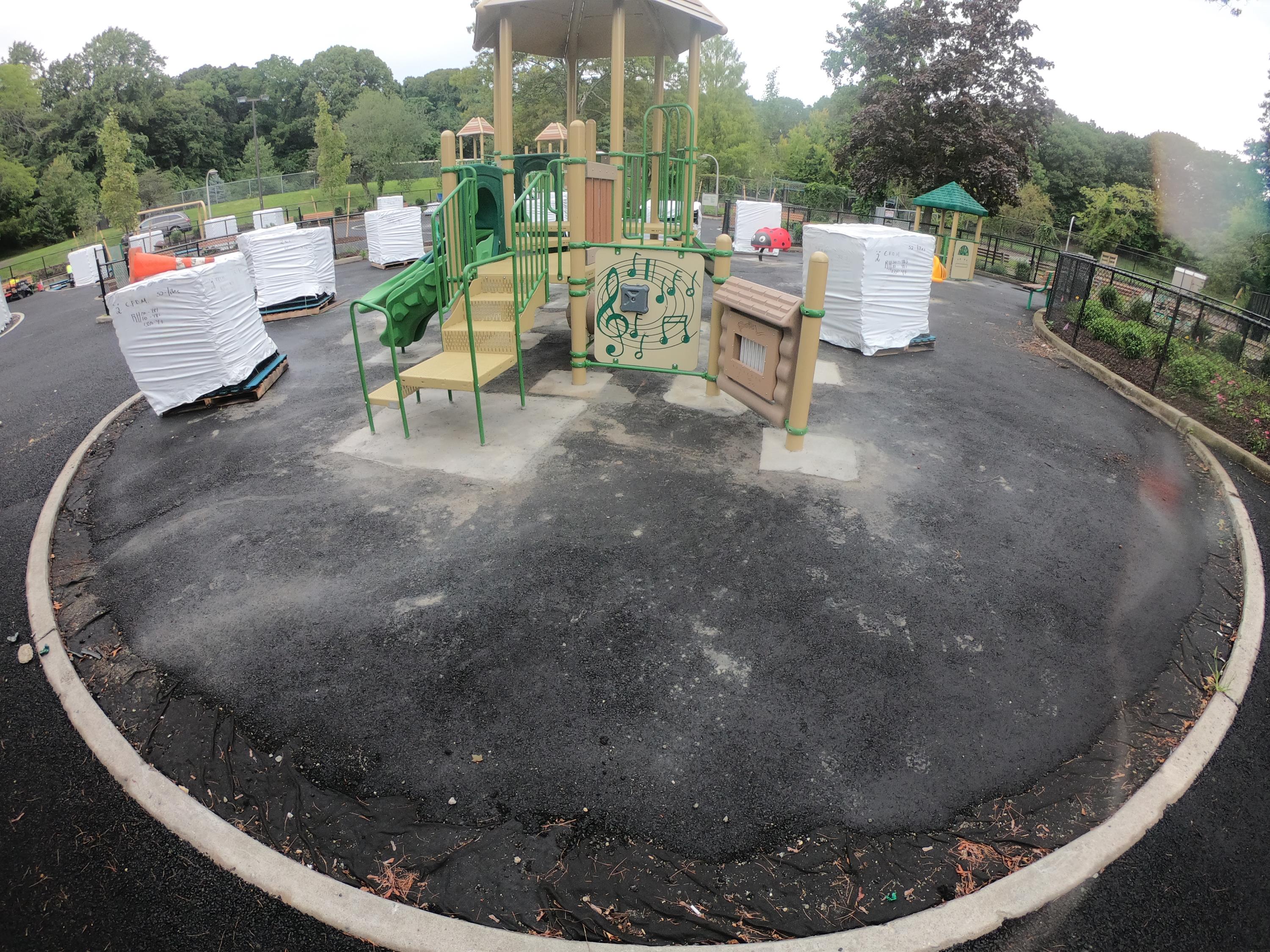 County Park Playground = Using TPV Top Tiles w50% Blue 45% Green 5% Black w