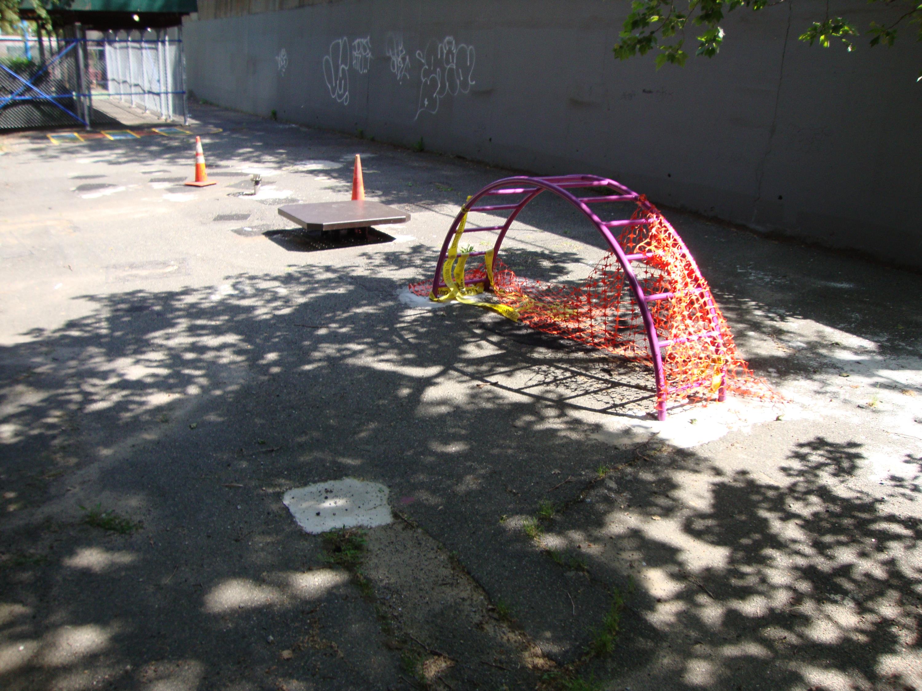 Housing Authority Playground Project Using TPV Blended Top Tiles a