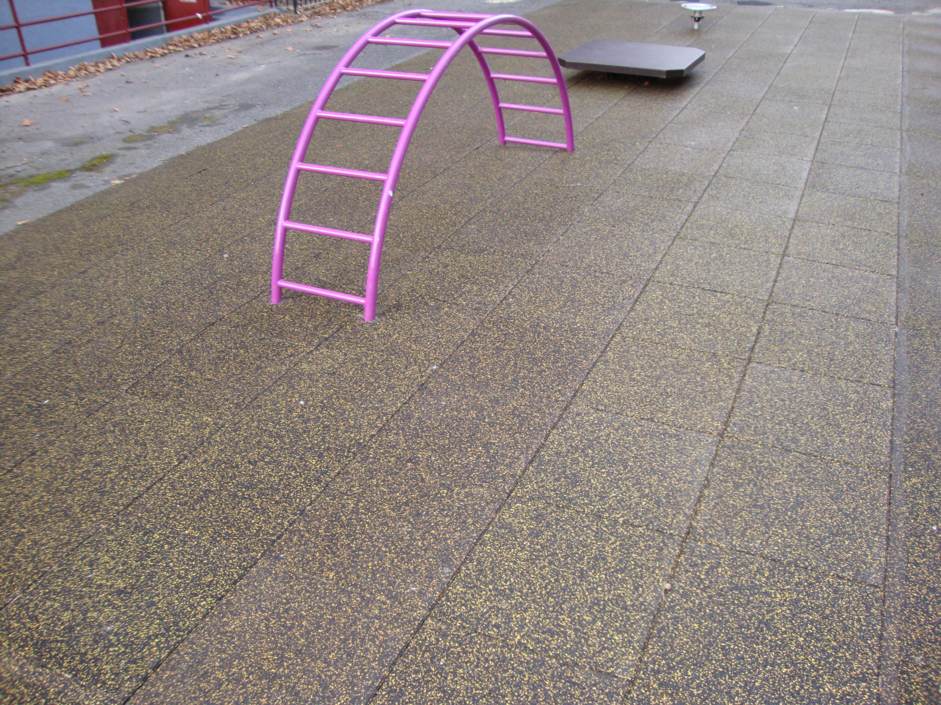 Housing Authority Playground Project Using TPV Blended Top Tiles b