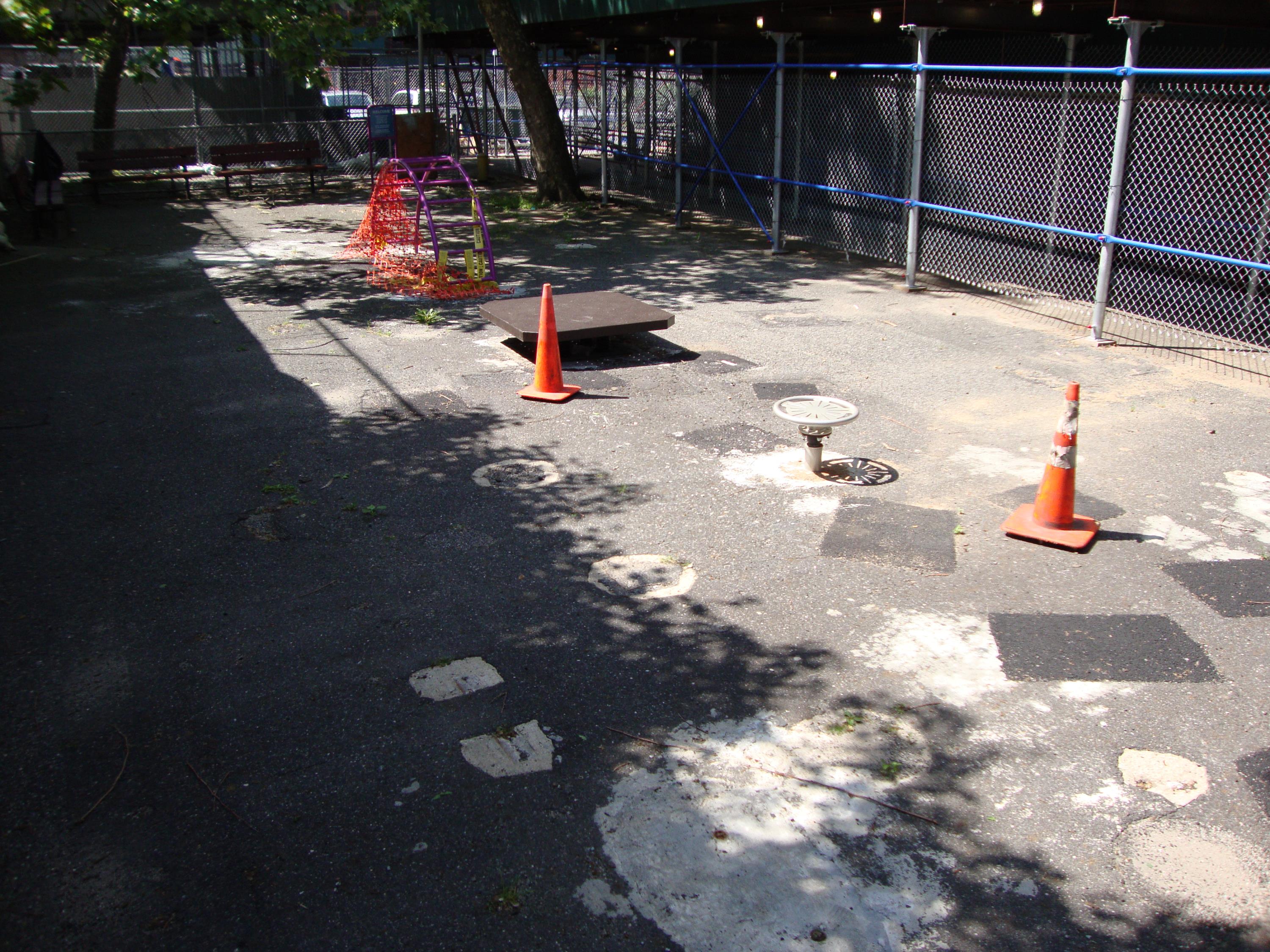 Housing Authority Playground Project Using TPV Blended Top Tiles c