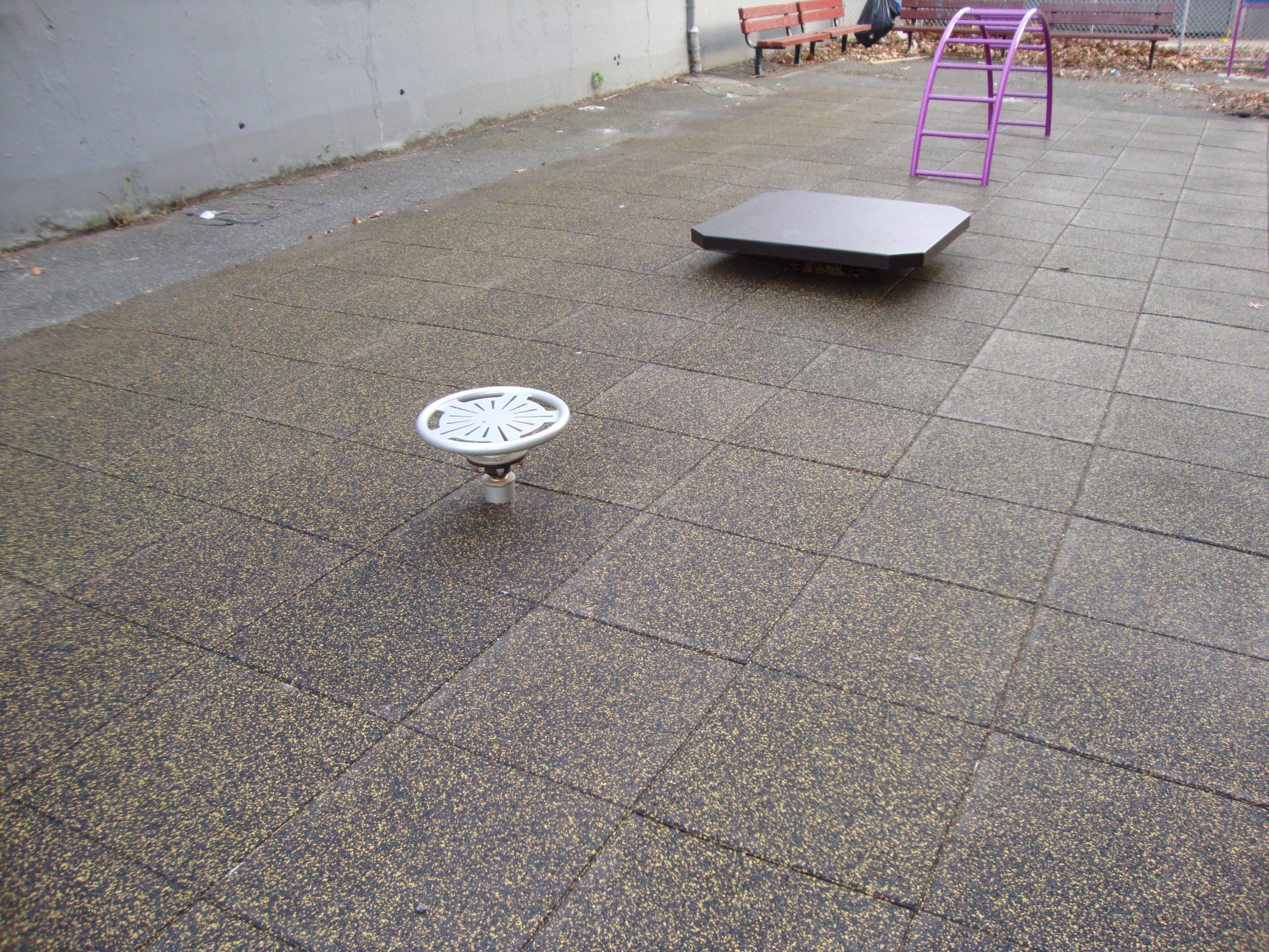 Housing Authority Playground Project Using TPV Blended Top Tiles d