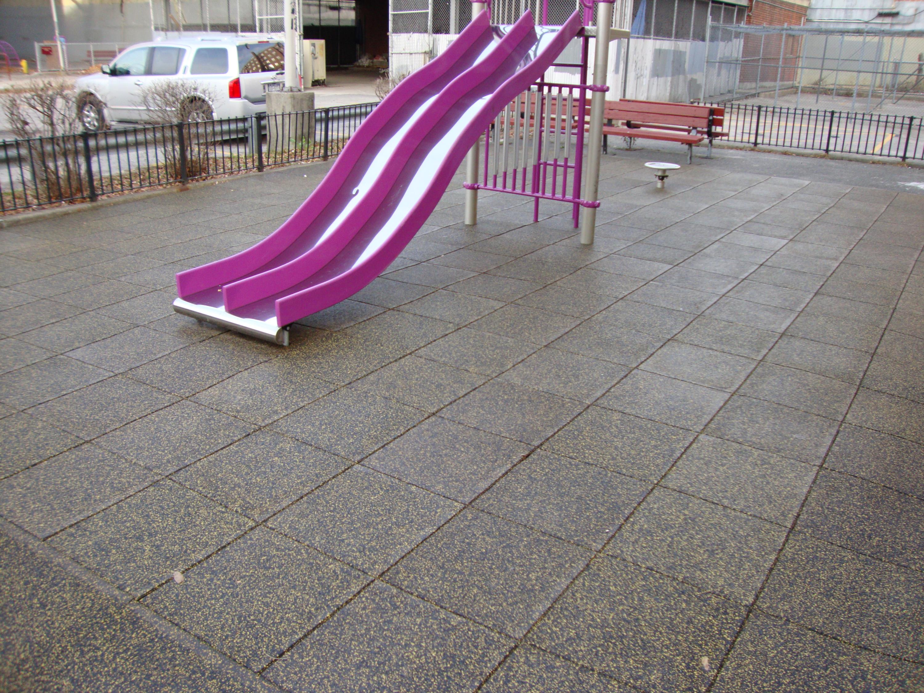 Housing Authority Playground Project Using TPV Blended Top Tiles h