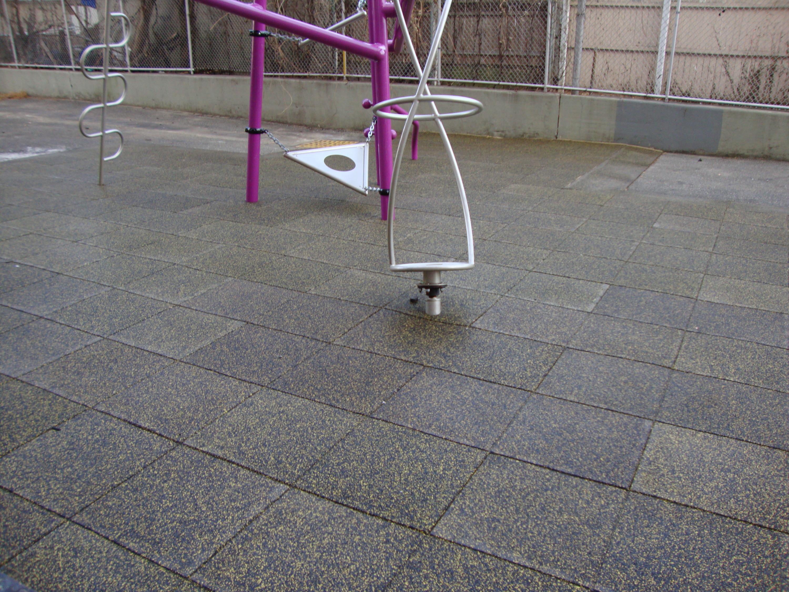 Housing Authority Playground Project Using TPV Blended Top Tiles j