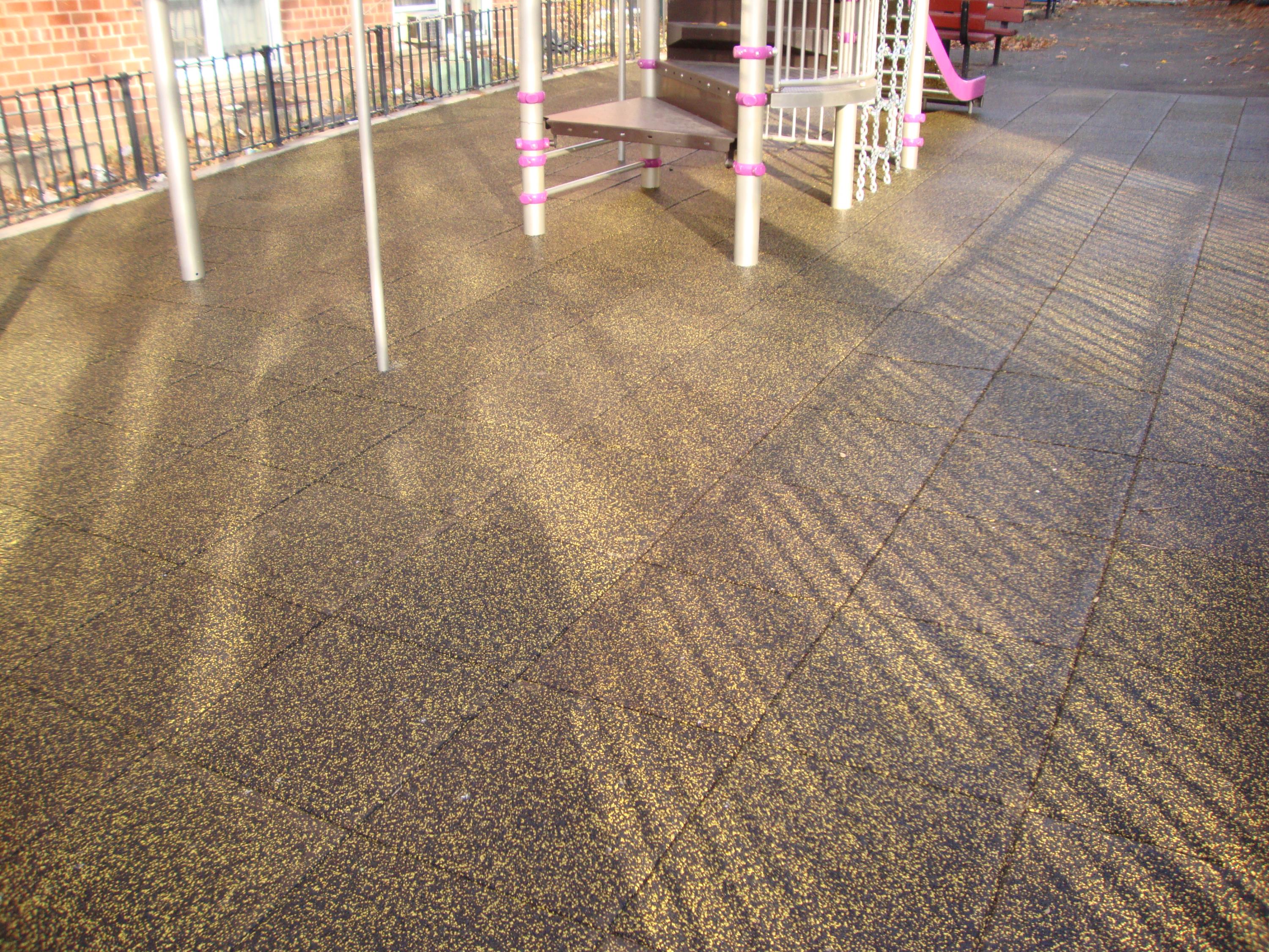 Housing Authority Playground Project Using TPV Blended Top Tiles p