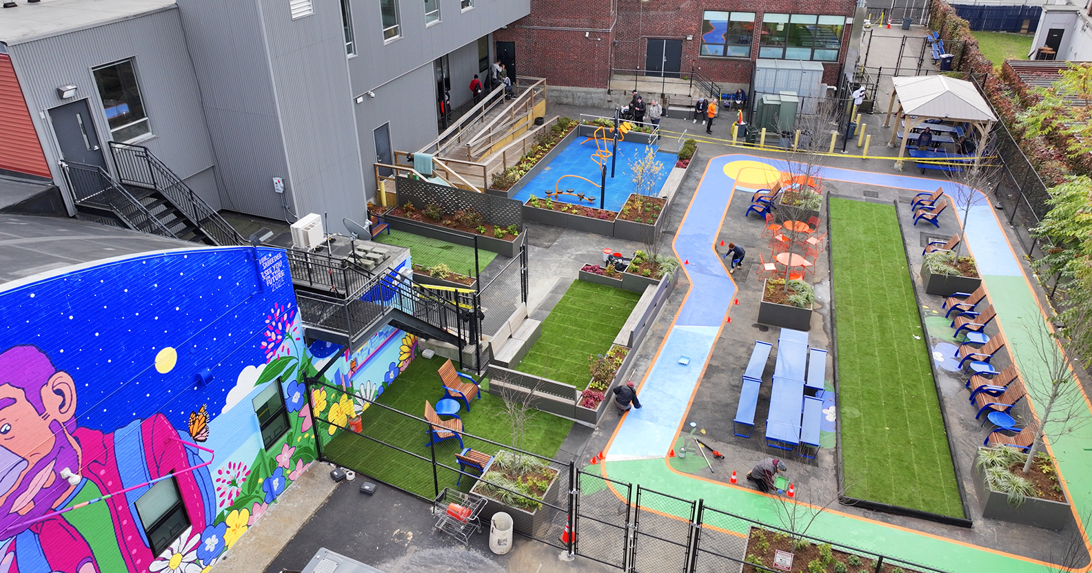 UNITY Surfacing = Turf-Top and TPV Top tiles at Shelter UNITY Surfacing = Turf-Top and TPV Top tiles at Shelter