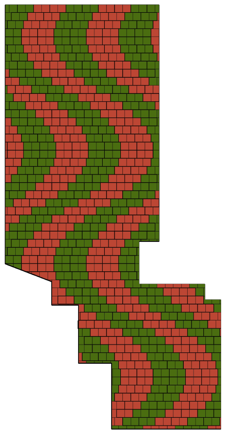 Unity Surfacing = Free Flowing Design Idea using Red and Green