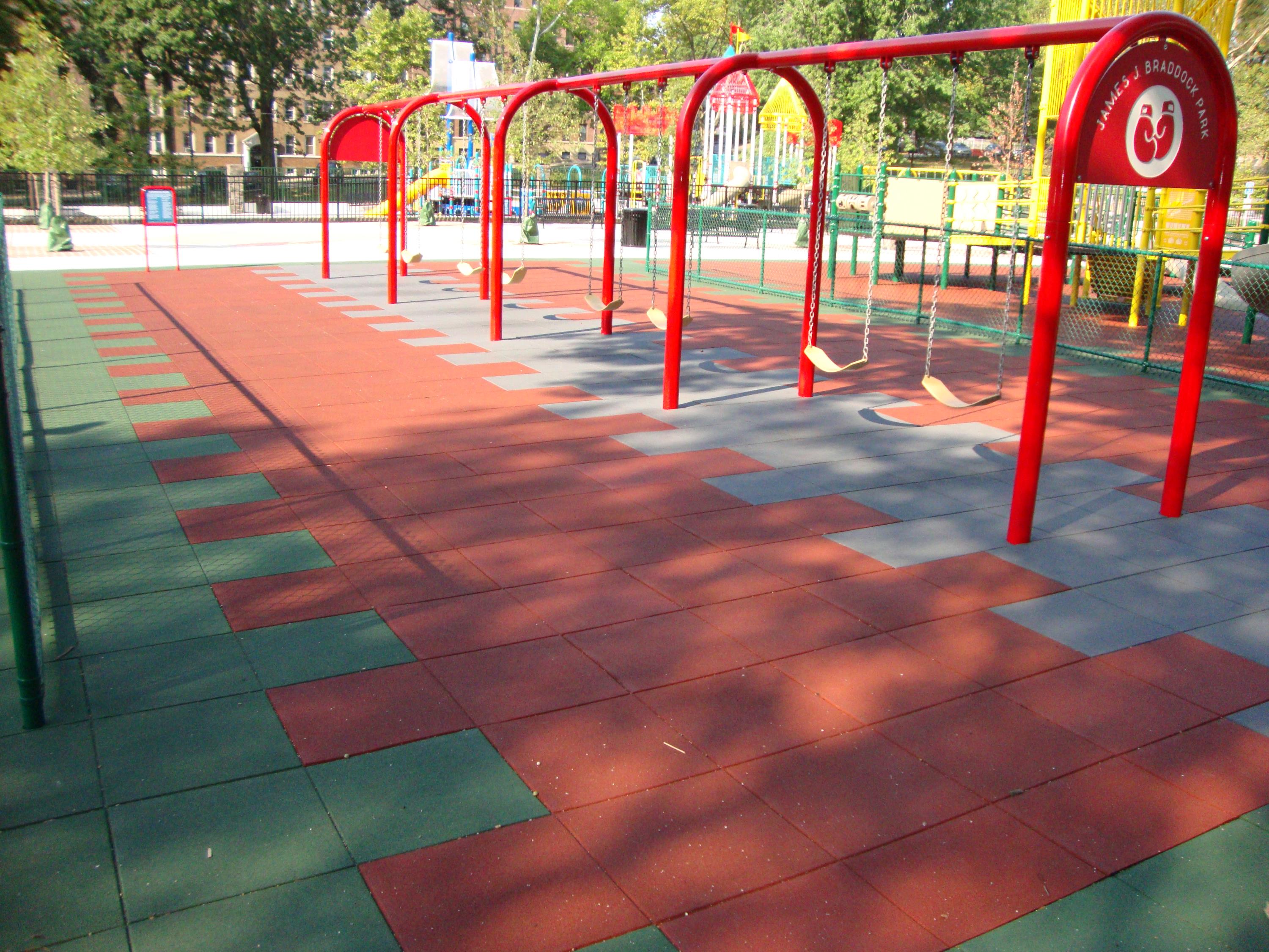 UNITY - Showing swing area at this park playground using Red Green and Grey
