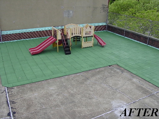 Unity - Rooftop Playground After it has been painted with Unity Surfacing Systems Products