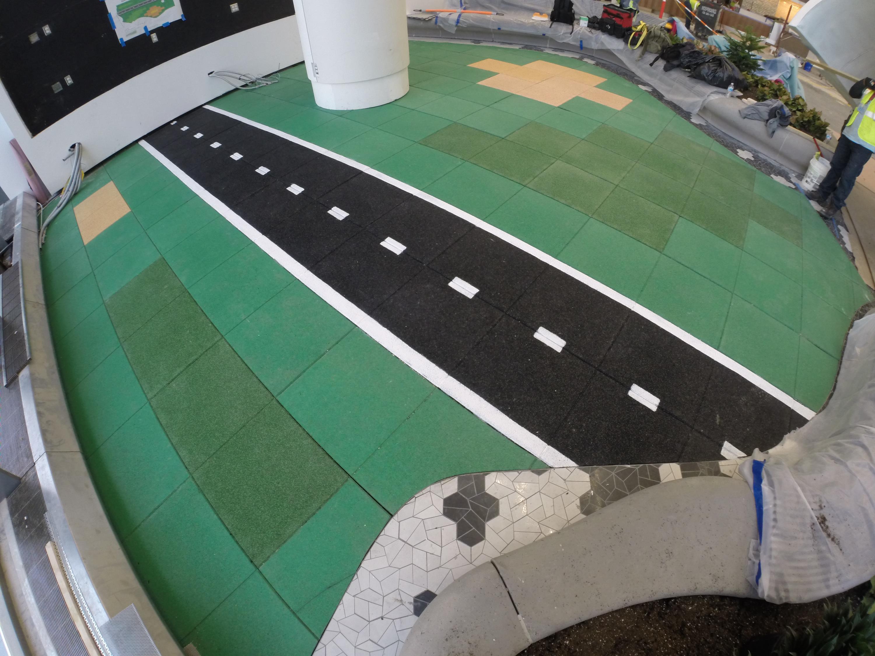 Indoor Acoustical Flooring Installed at NYC Airport h