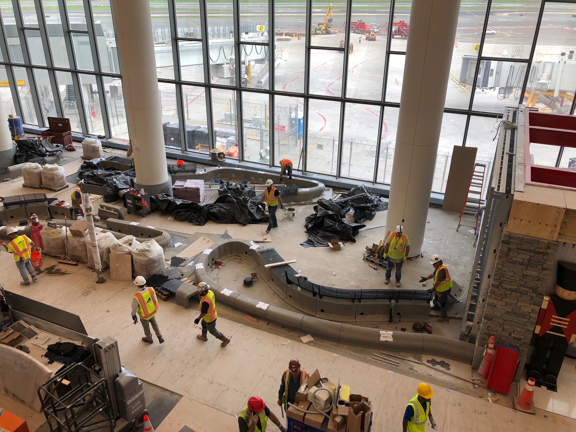 Indoor Acoustical Flooring Installed at NYC Airport k