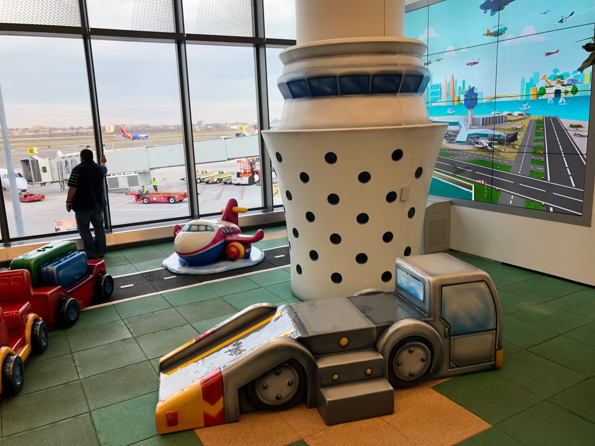 Indoor Acoustical Flooring Installed at NYC Airport n