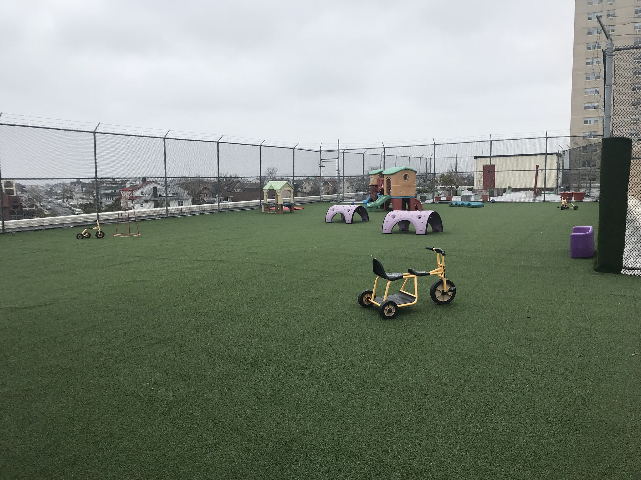 UNITY SURFACING at PAL School Rooftop Playground Tiles c