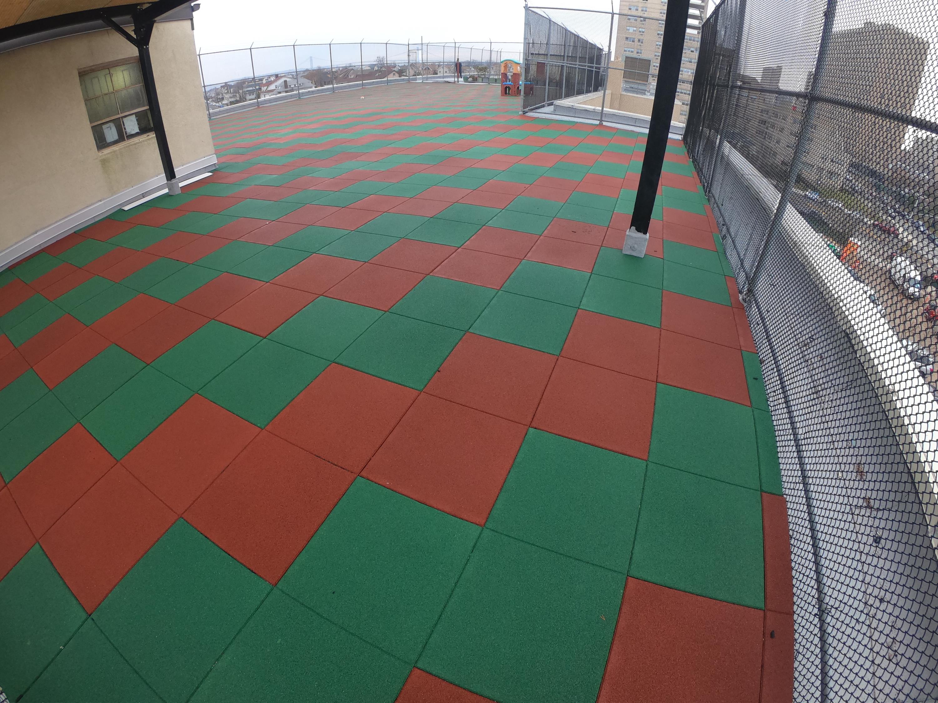 UNITY SURFACING at PAL School Rooftop Playground Tiles d