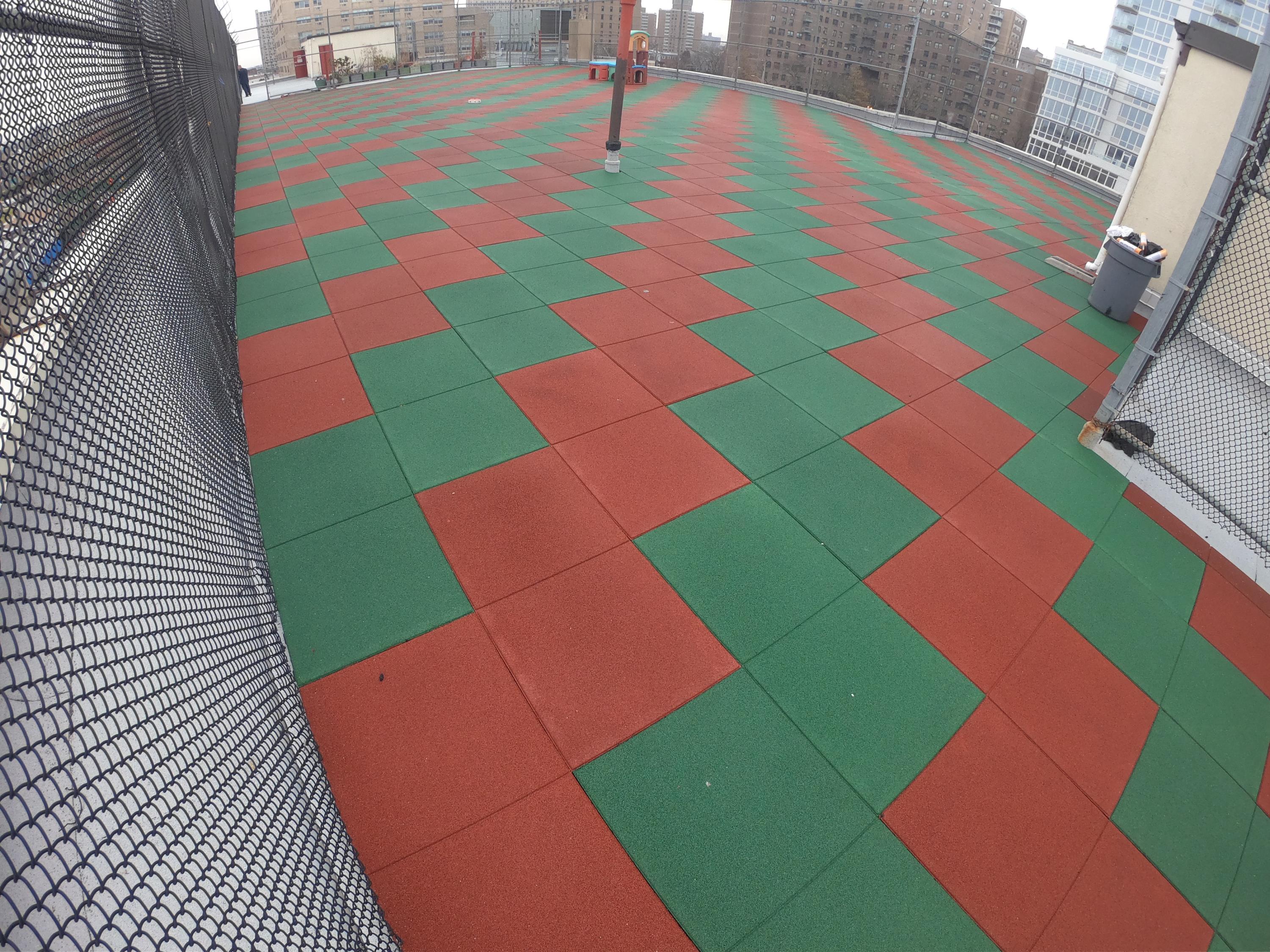UNITY SURFACING at PAL School Rooftop Playground Tiles j