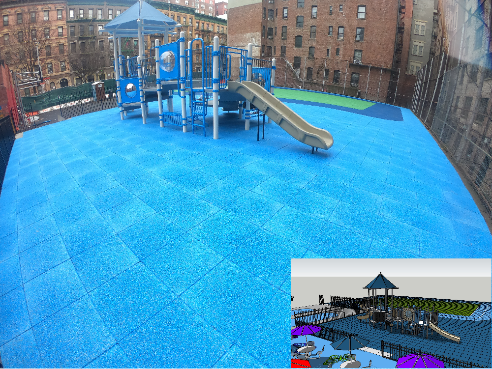 UNITY Surfacing - School Playground with Rubber Tiles Throughout UNITY Surfacing - School Playground with Rubber Tiles Throughout