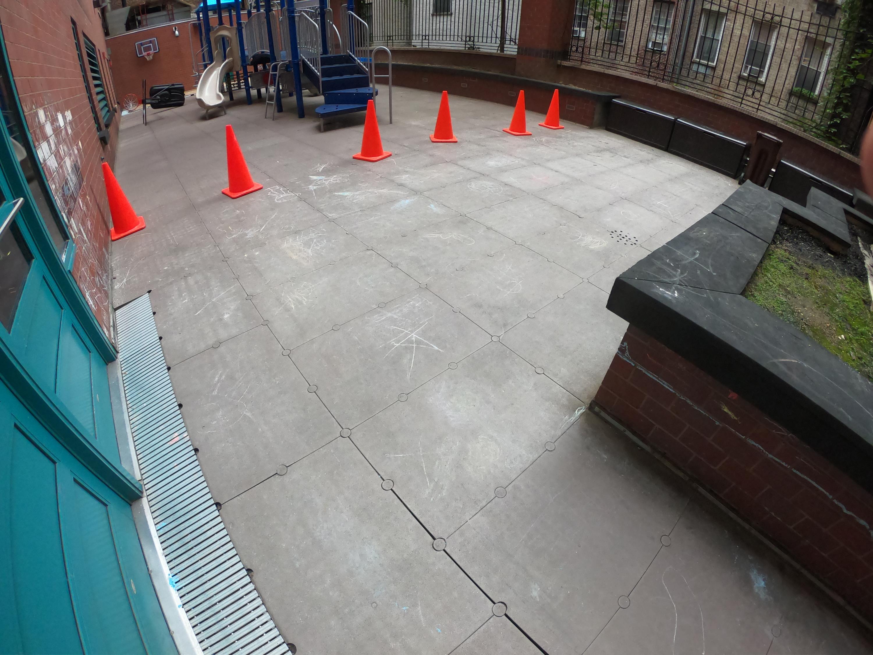 UNITY Surfacing - 2in TPV Top Tiles on SCA Rooftop Playground in NYC (5a)