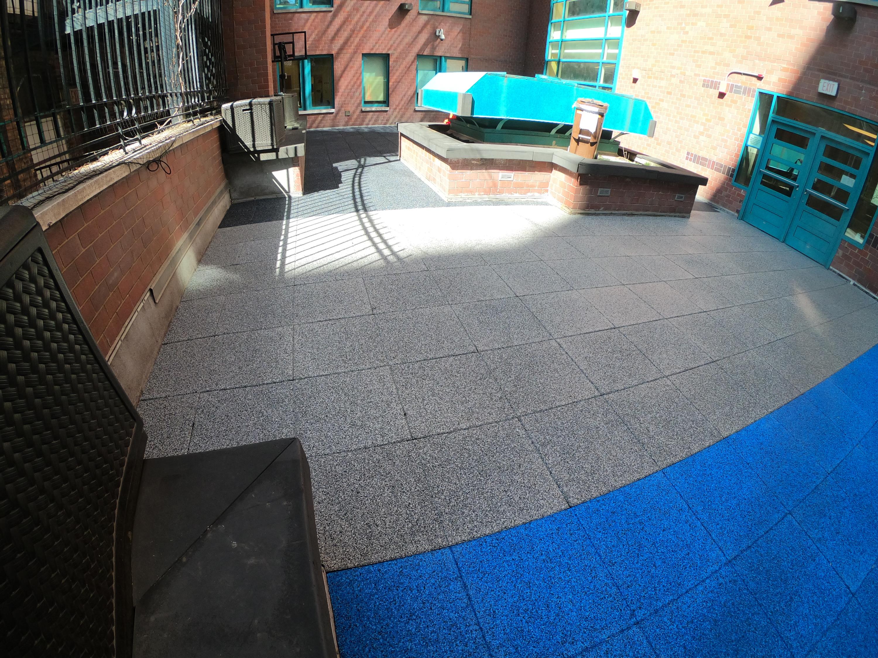 UNITY Surfacing - 2in TPV Top Tiles on SCA Rooftop Playground in NYC (5b)