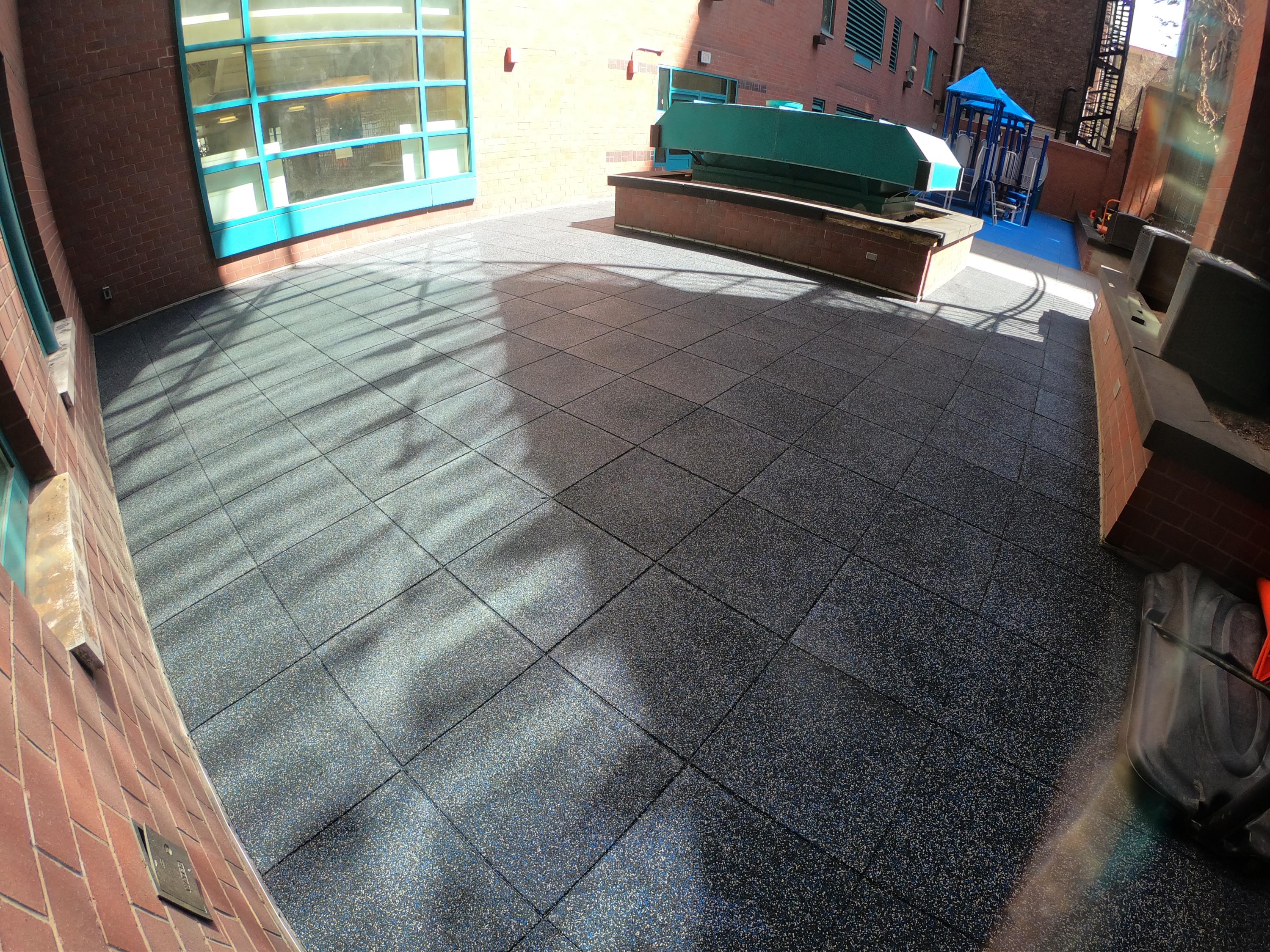 UNITY Surfacing - 2in TPV Top Tiles on SCA Rooftop Playground in NYC (6)