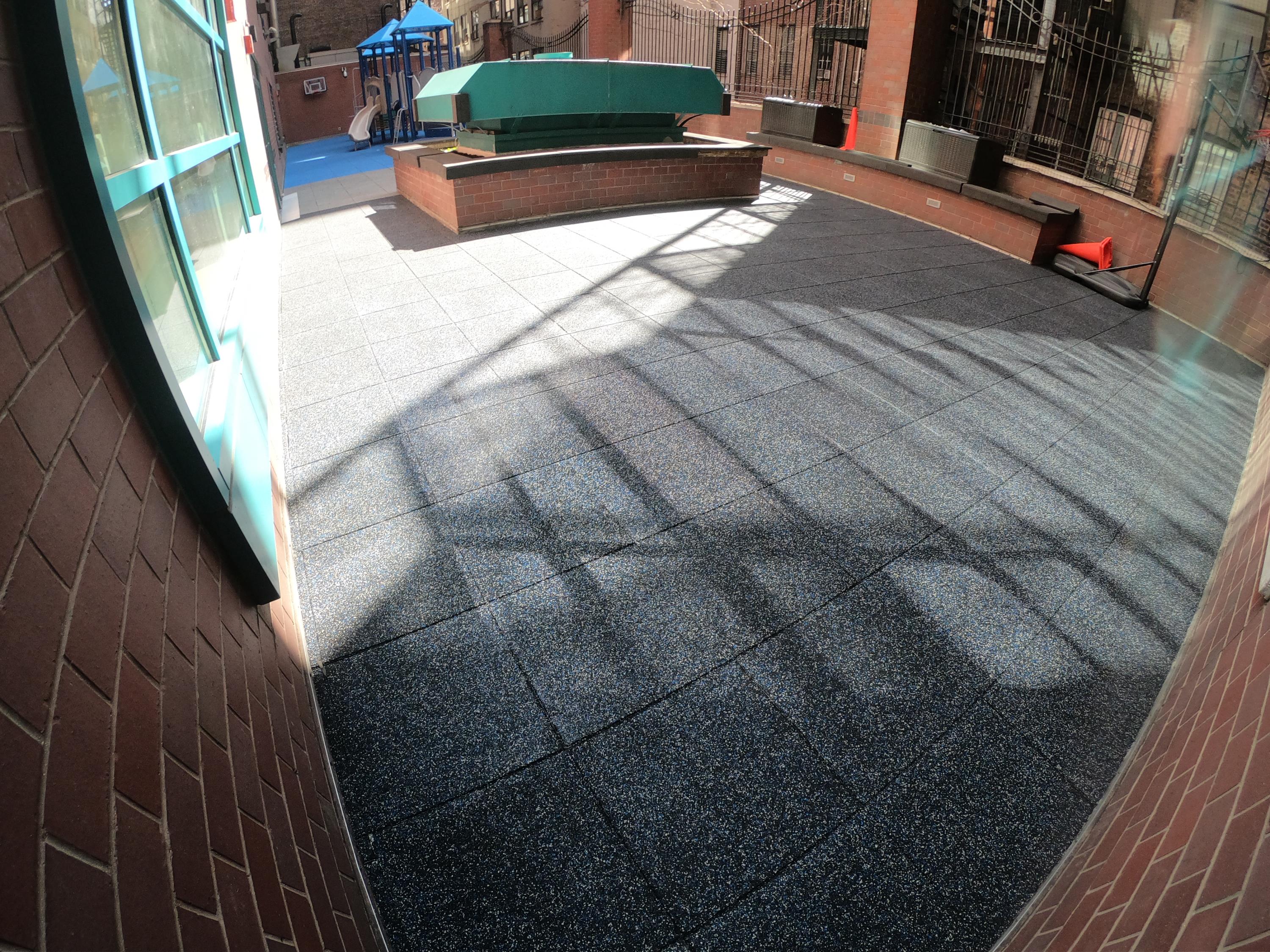 UNITY Surfacing - 2in TPV Top Tiles on SCA Rooftop Playground in NYC (7b)