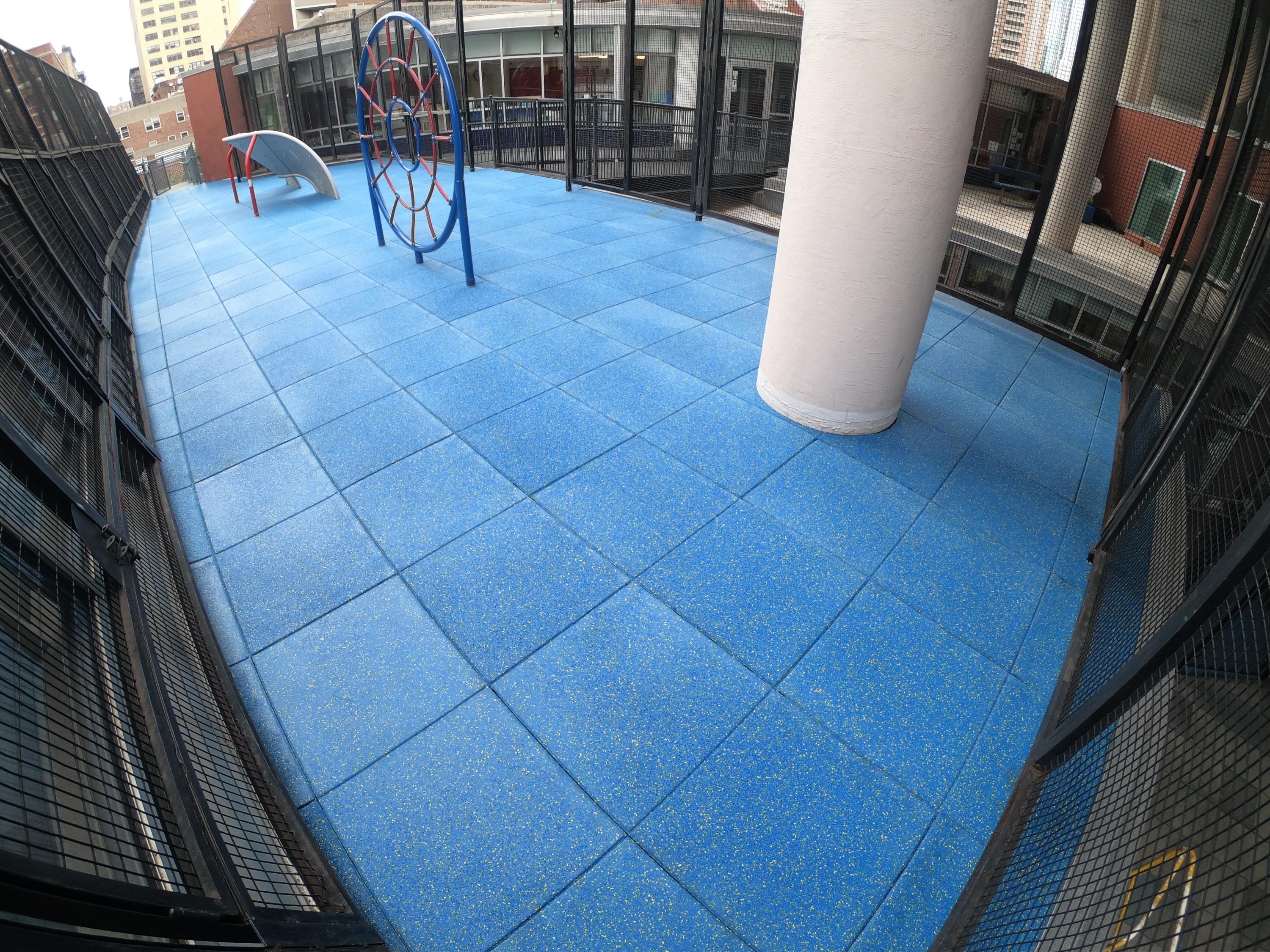 150 MPH Wind Resistant Rubber Pavers For Rooftop Playground