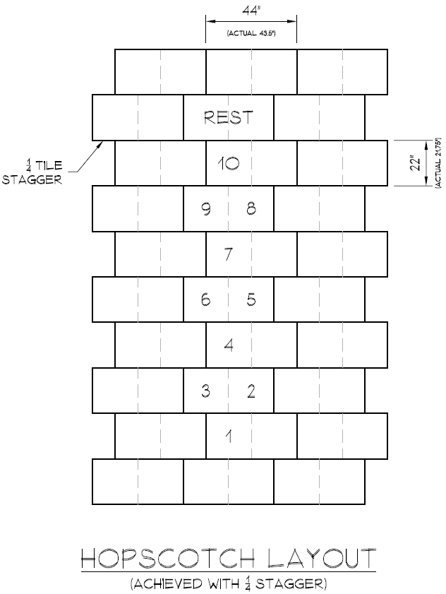 UNITY Surfacing - Hopscotch Design Detailed Drawings