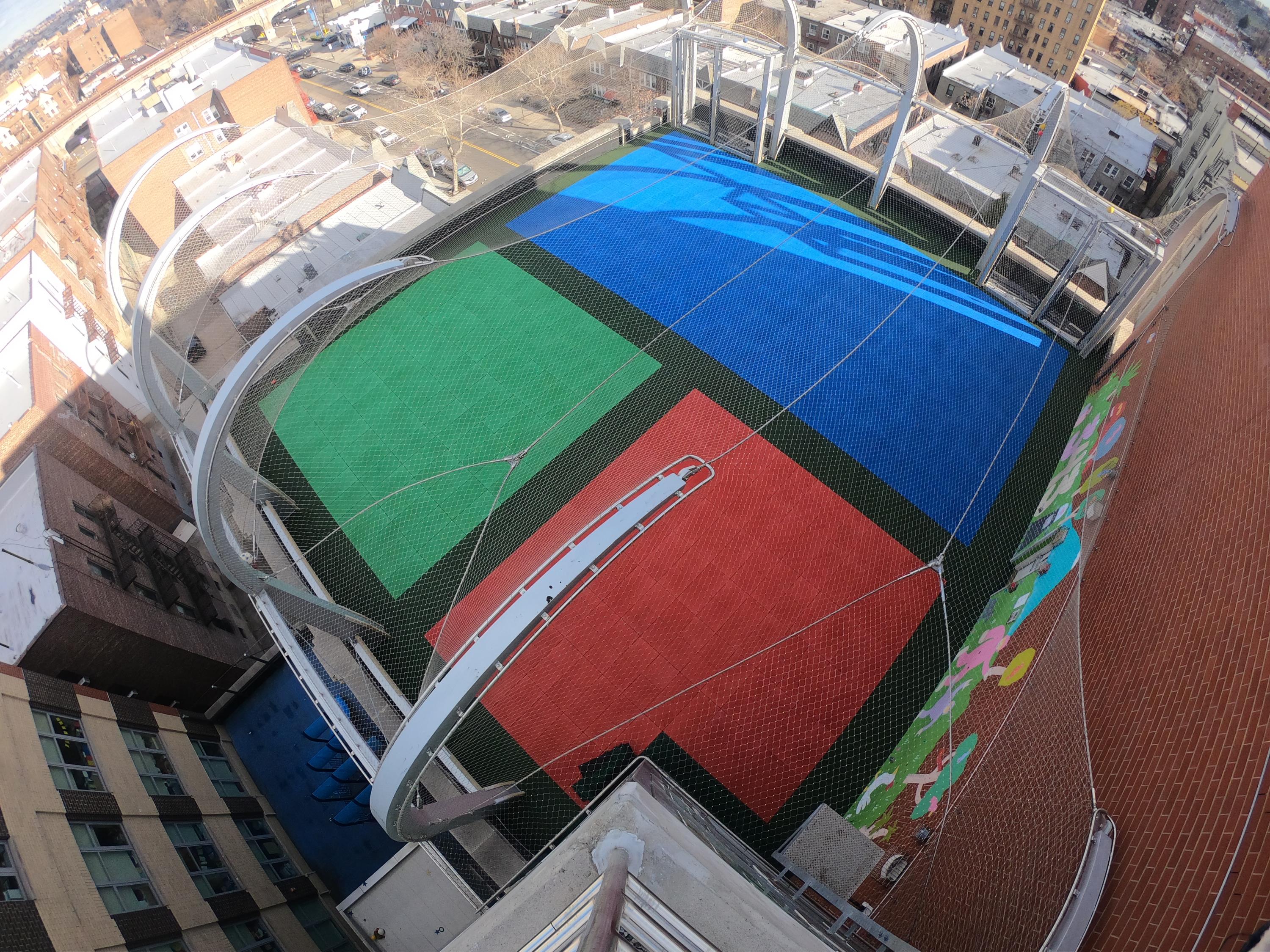 Rooftop Playground at Public School with Unity Play Tile