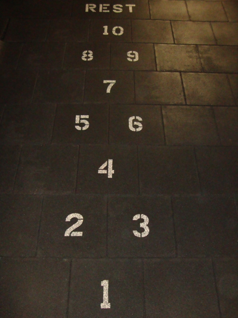 UNITY'S Rubber Playground Tiles with Hopscotch Design Inlaid