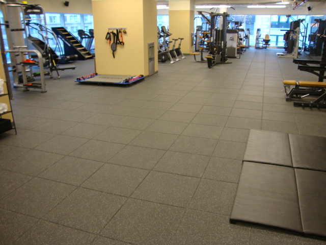 Exercise area using Unity's Interlocking rubber tiles