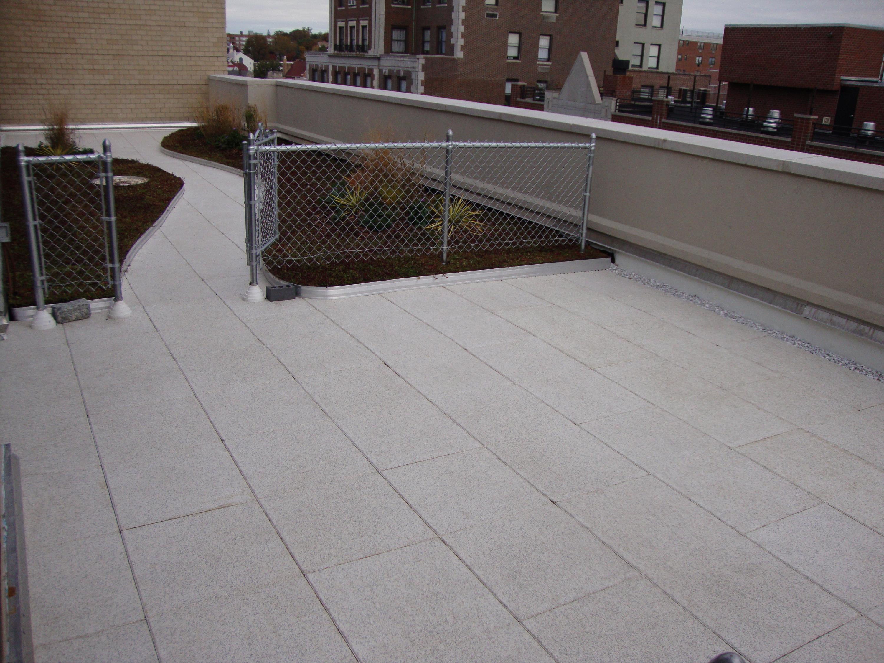 Rubber Pavers On Top Of Green Roof System d