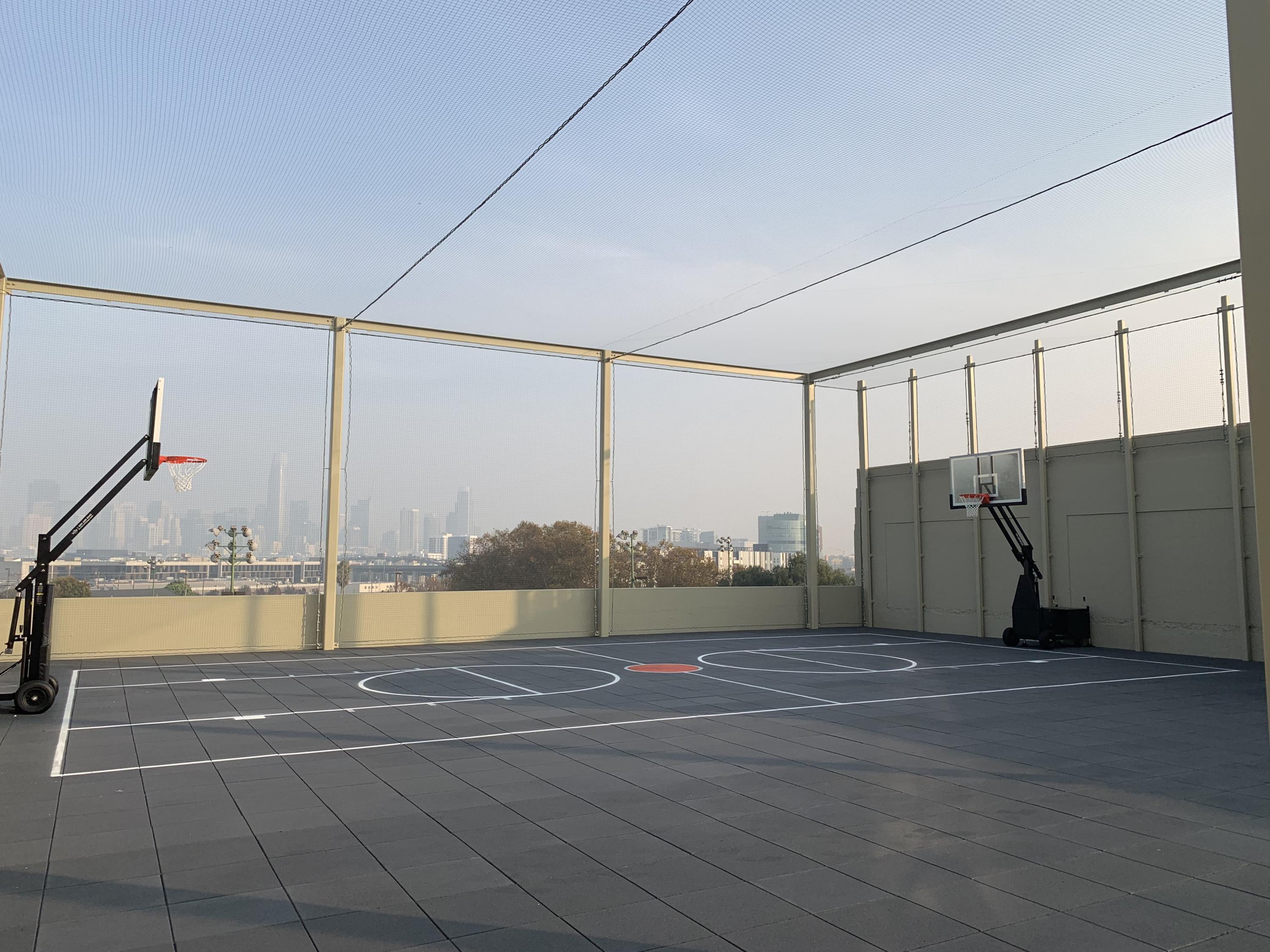 Recreational rooftop with basketball area using Unity' Pave-Land DD