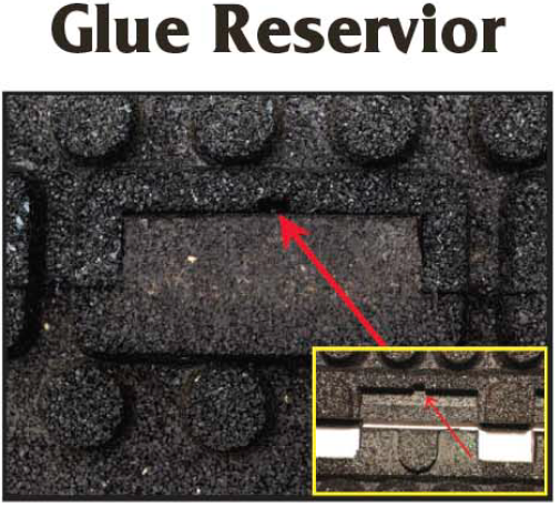 UNITY'S - Glue drainage port to allow access glue to ooze down and not up